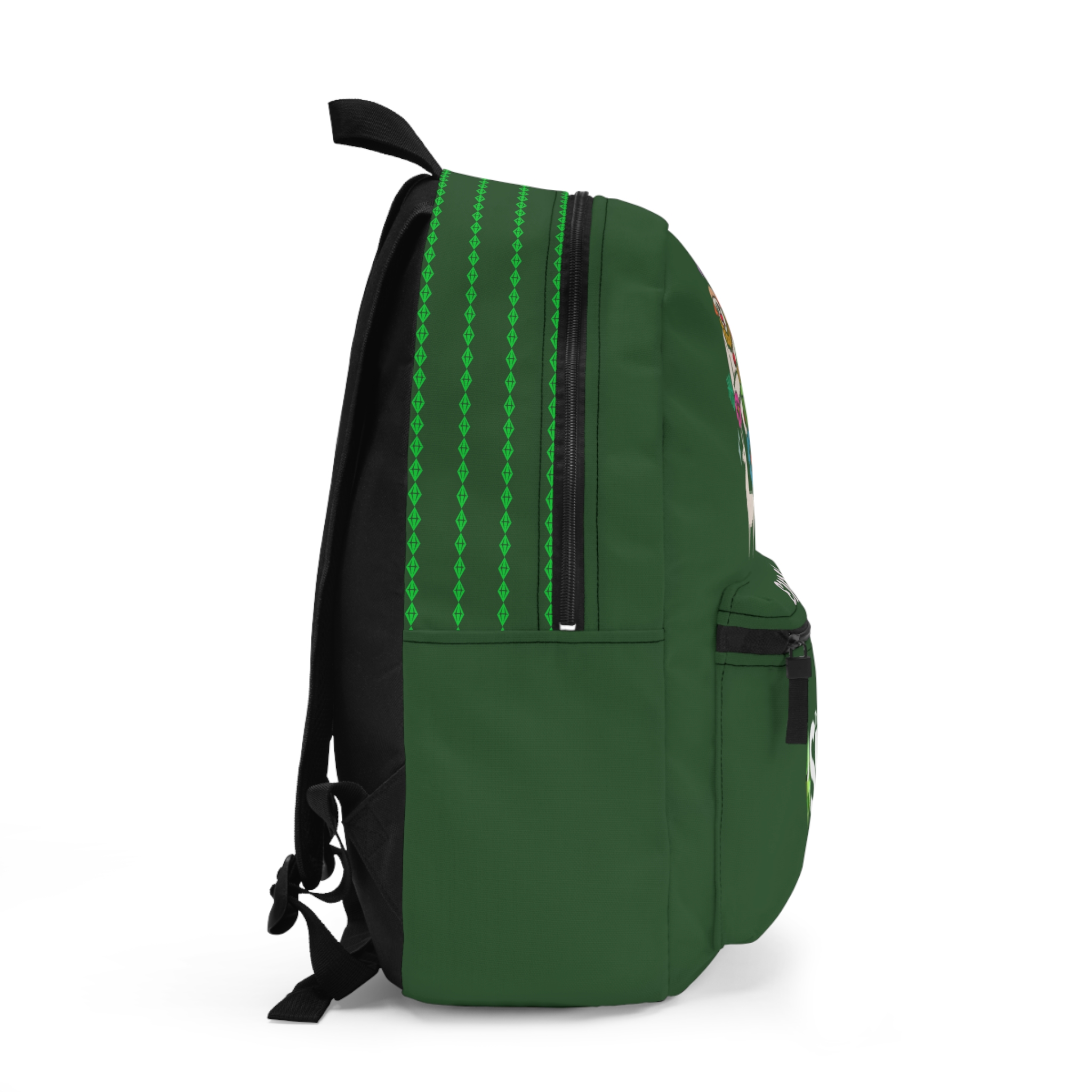 Personalized The Sims Plumbob Characters Backpack | Green Gaming School Bag - Görsel 2