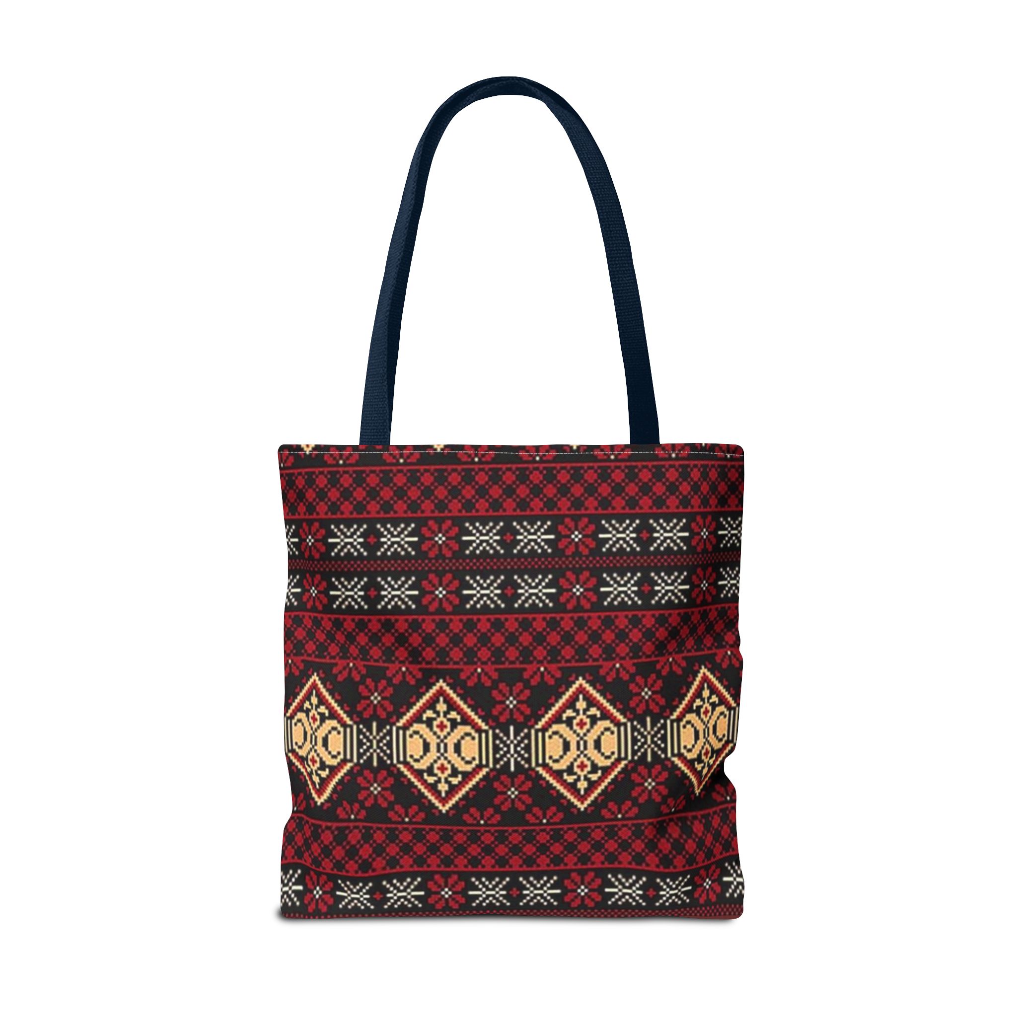 Geometric Tribal Pattern Tote | Red Aztec Boho Tote Bag - Görsel 38