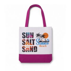 Thermochromic Tote Bag (AOP),Sun Salt Sand beach graphic Tote
