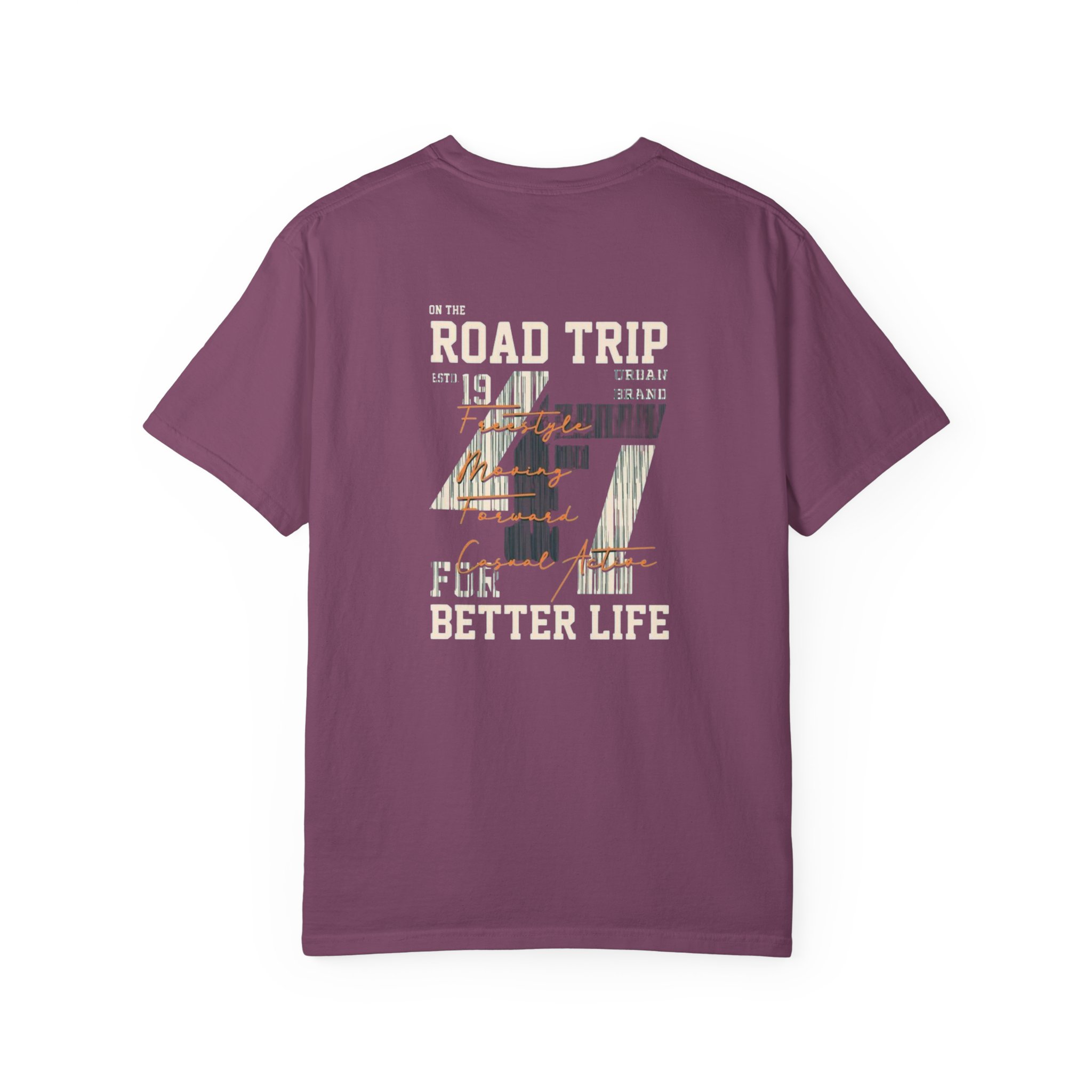 Road Trip Graphic T-shirt | Vintage Camera Collage, Back Print - Görsel 22