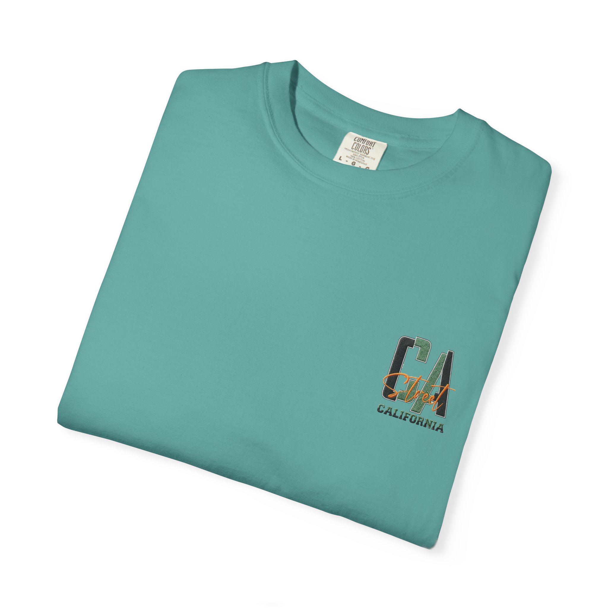 California Beach City graphic T-shirt | CA palm tree surf car design - Görsel 15