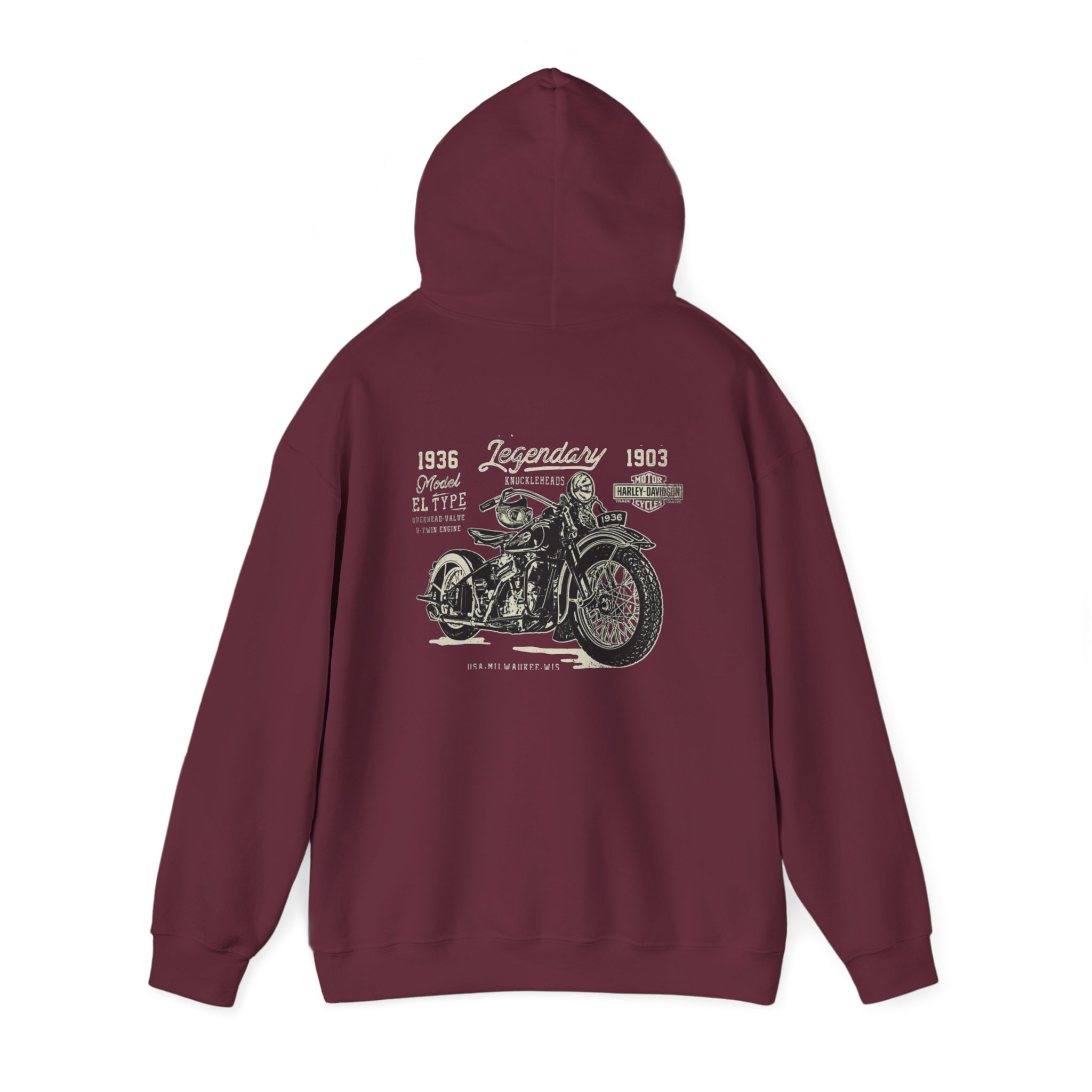 Vintage Motorcycle Hoodie | Harley-Davidson Script Logo - Görsel 7
