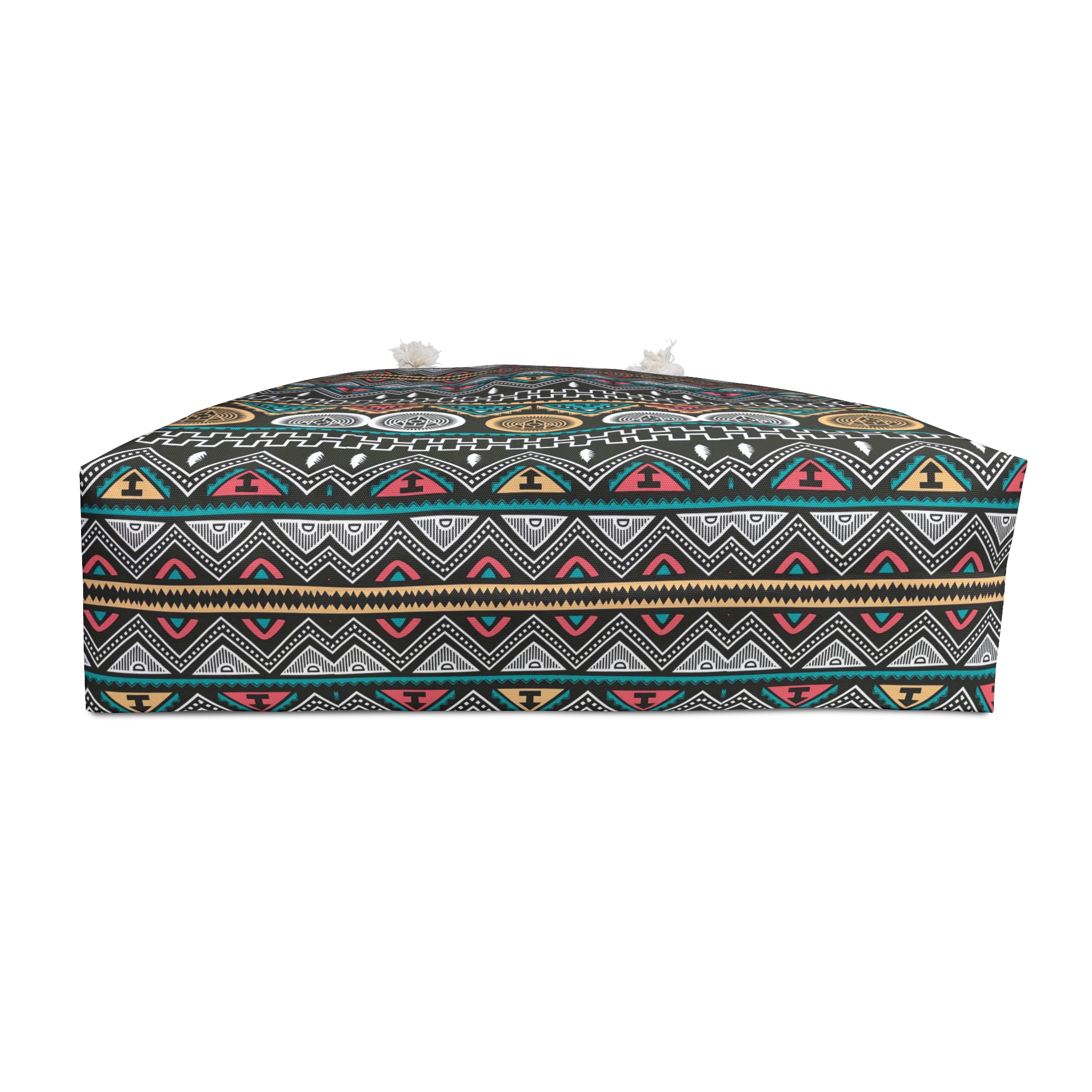 Boho Tribal Pattern Weekender Bag | Aztec Chevron Travel Tote - Görsel 4