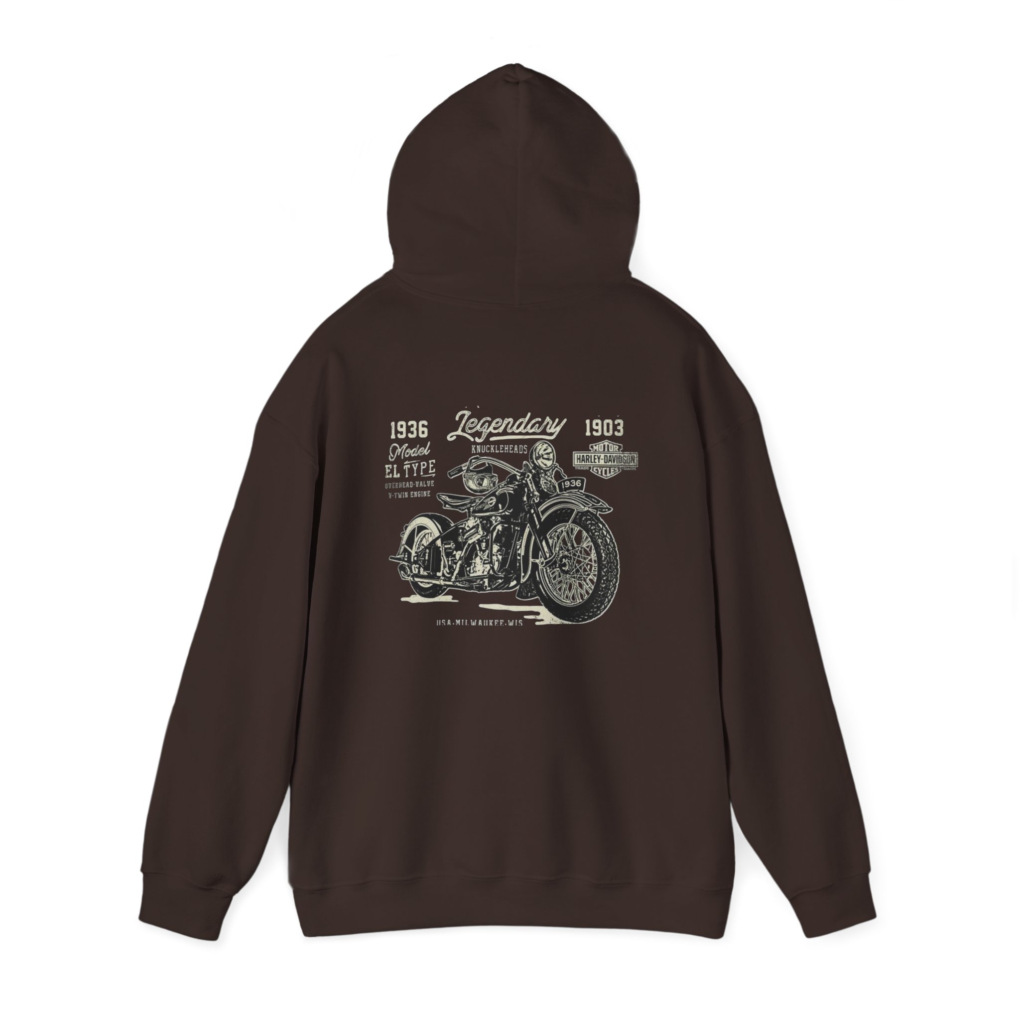 Vintage Motorcycle Hoodie | Harley-Davidson Script Logo - Görsel 11