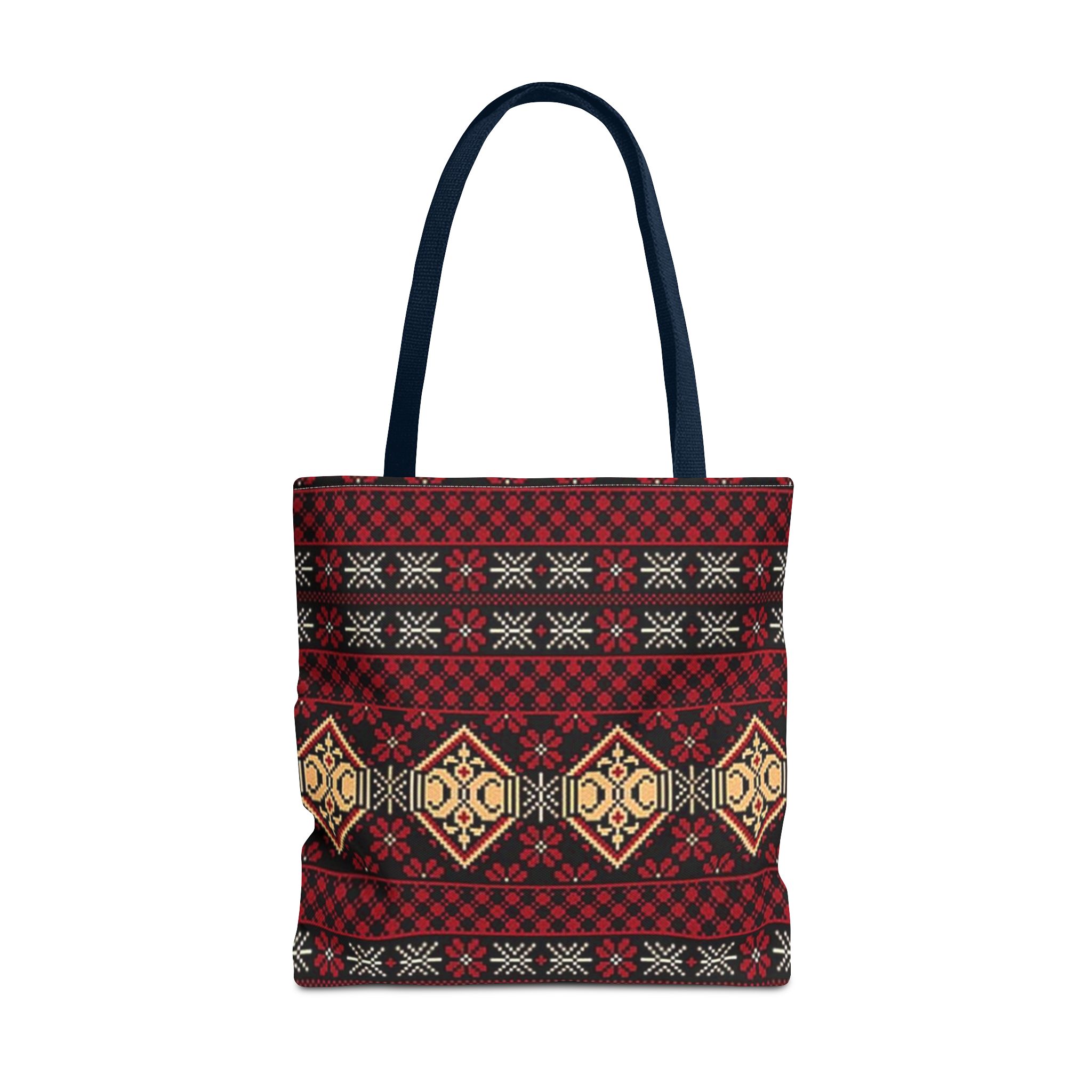 Geometric Tribal Pattern Tote | Red Aztec Boho Tote Bag - Görsel 37
