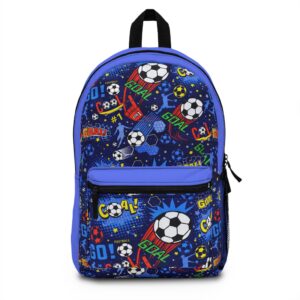 Soccer Goal Pattern Backpack | Kids Football Print School Bag