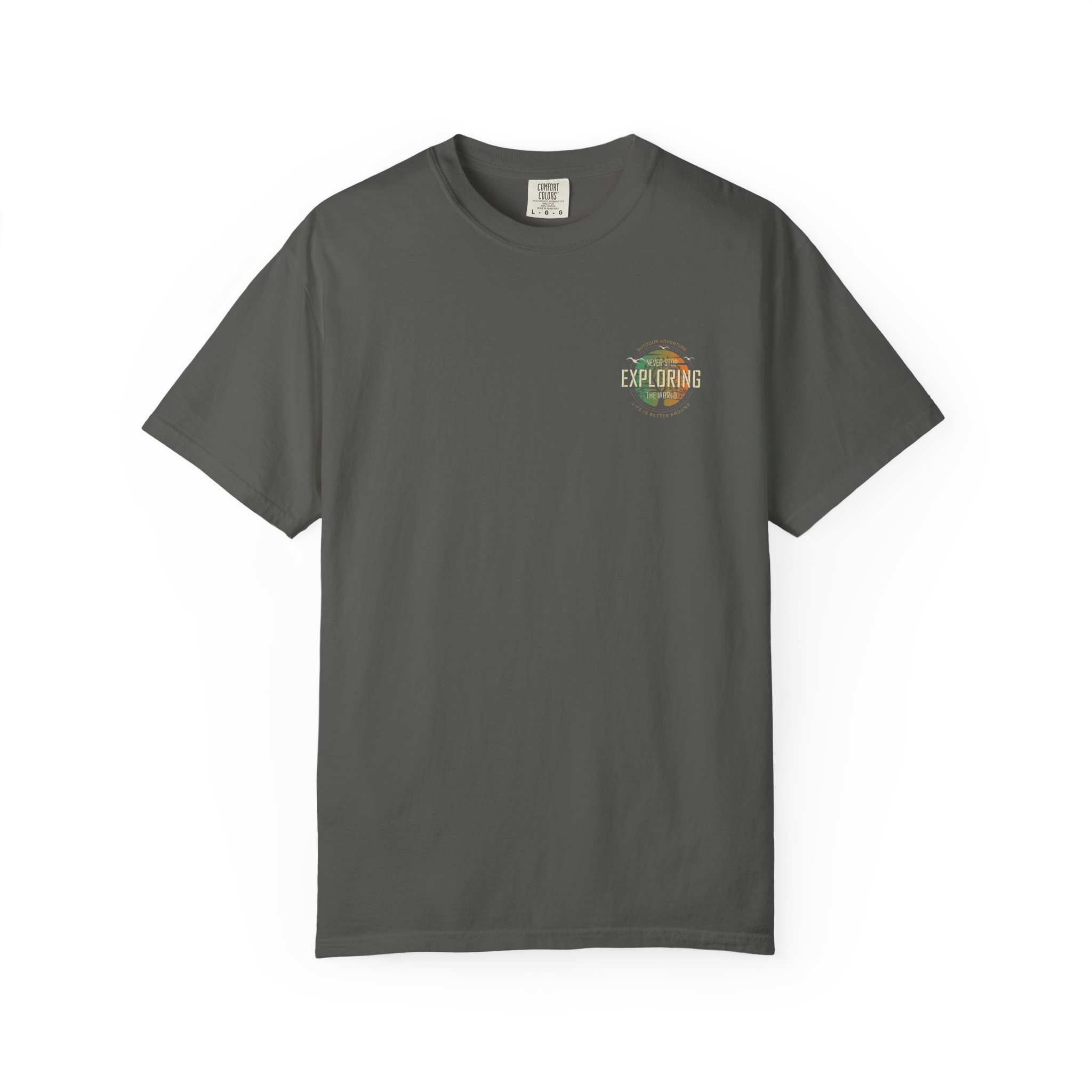 Road Trip Graphic T-shirt | Vintage Camera Collage, Back Print