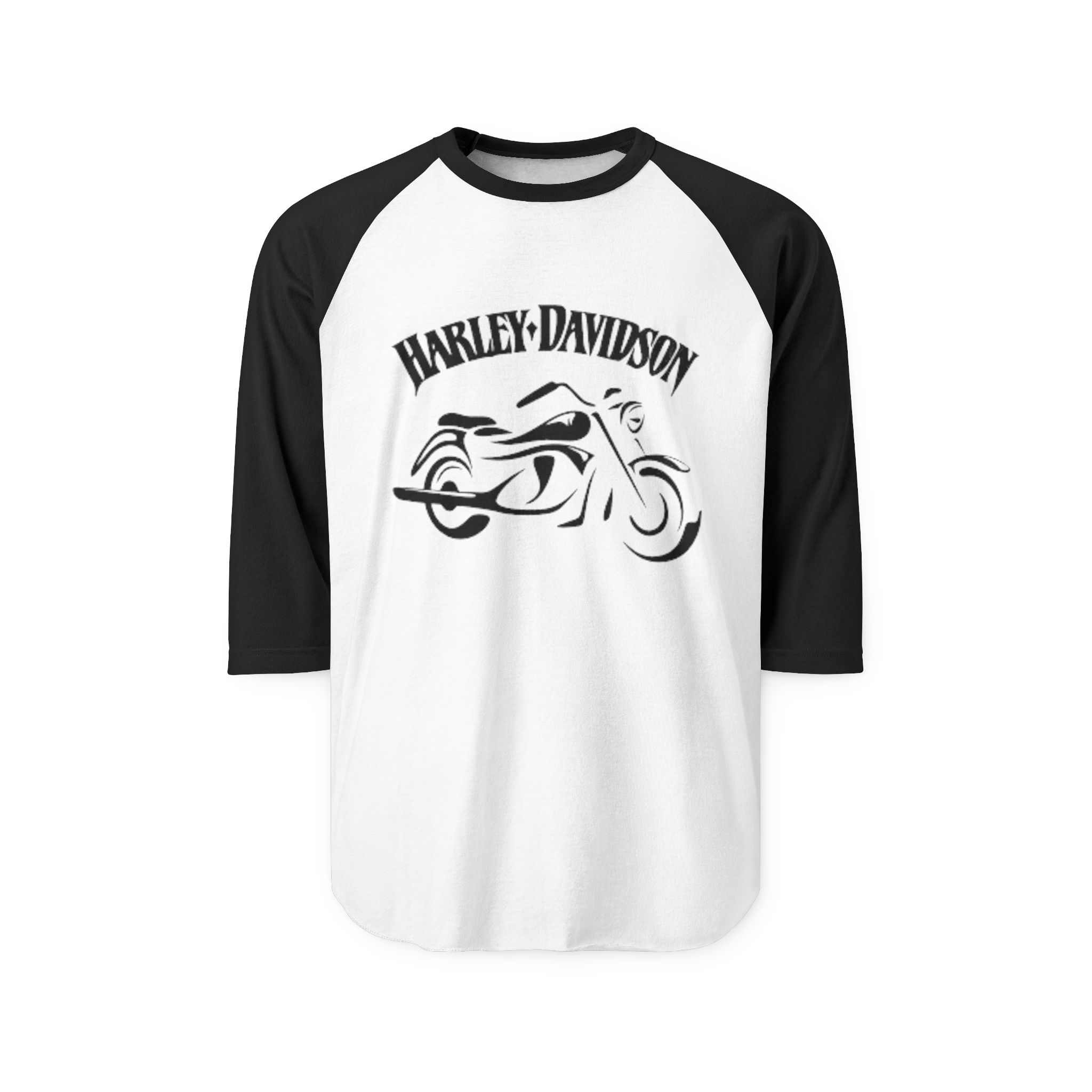 Harley-Davidson Motorcycle Raglan Shirt | Vintage Bike Tee - Görsel 7
