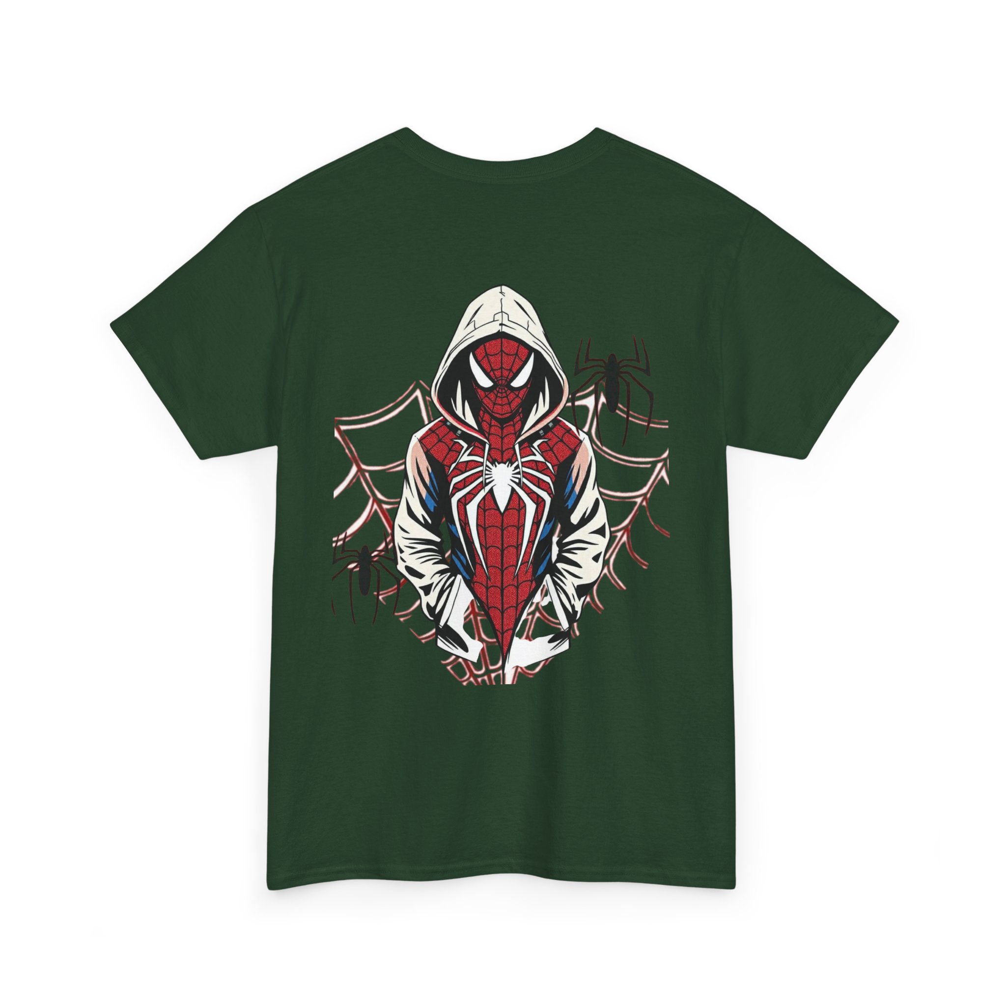 Spider Hero Hoodie Graphic Tee | Spider-Man Inspired Spiderweb Back Print - Görsel 12
