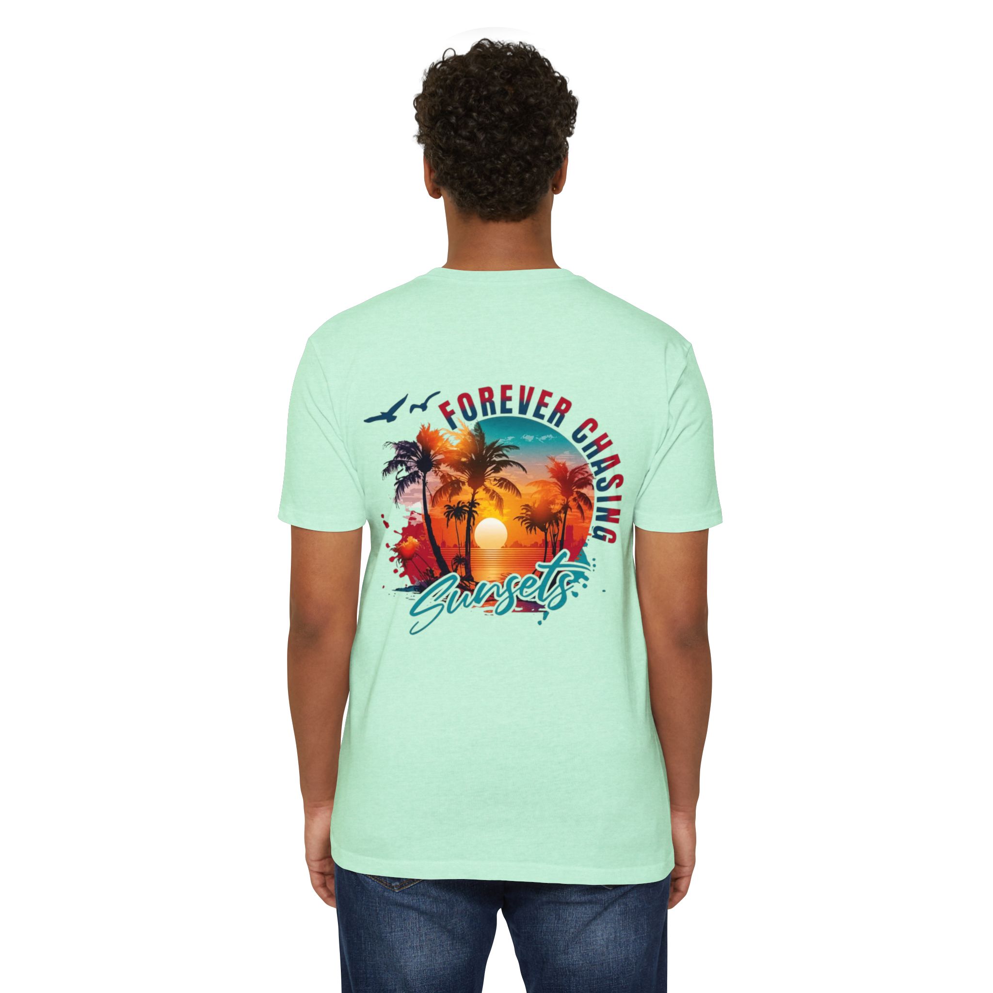 Forever Chasing Sunsets T-shirt | Tropical Palm Sunset Graphic - Görsel 20