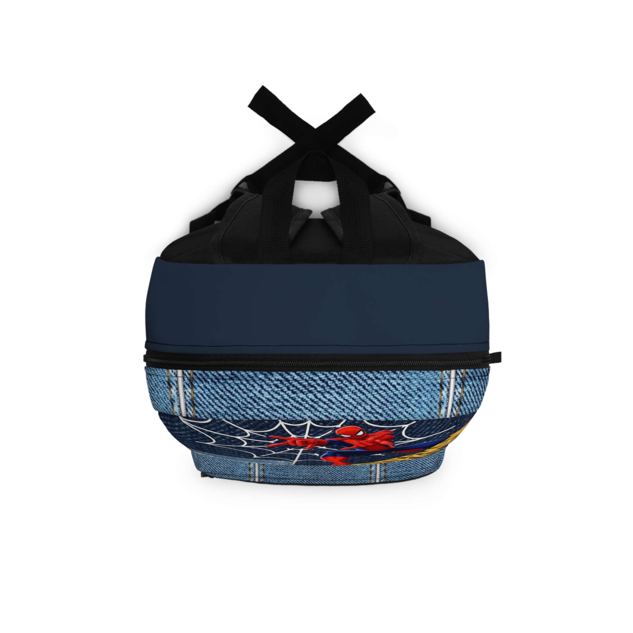 Spider-Man Webs backpack | Personalized name patch, Kids denim superhero bag - Görsel 4