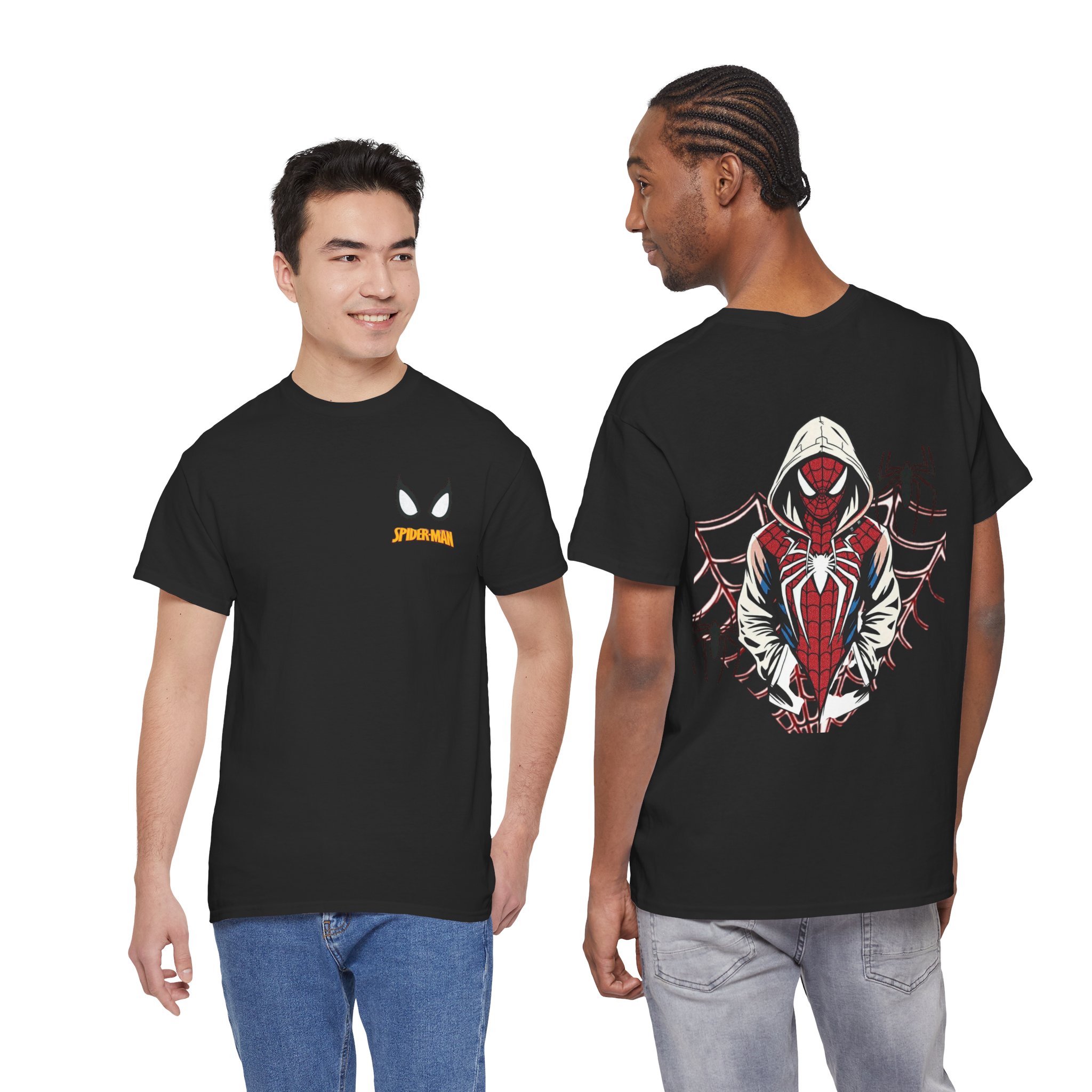 Spider Hero Hoodie Graphic Tee | Spider-Man Inspired Spiderweb Back Print - Görsel 18