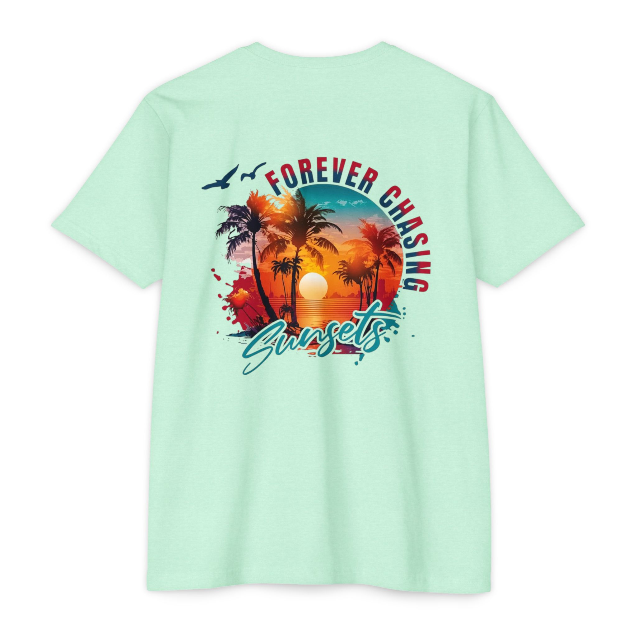 Forever Chasing Sunsets T-shirt | Tropical Palm Sunset Graphic - Görsel 18