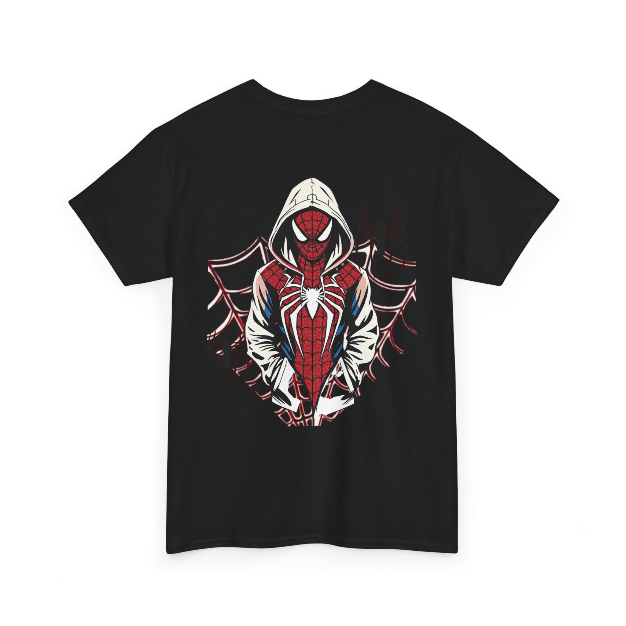 Spider Hero Hoodie Graphic Tee | Spider-Man Inspired Spiderweb Back Print - Görsel 15