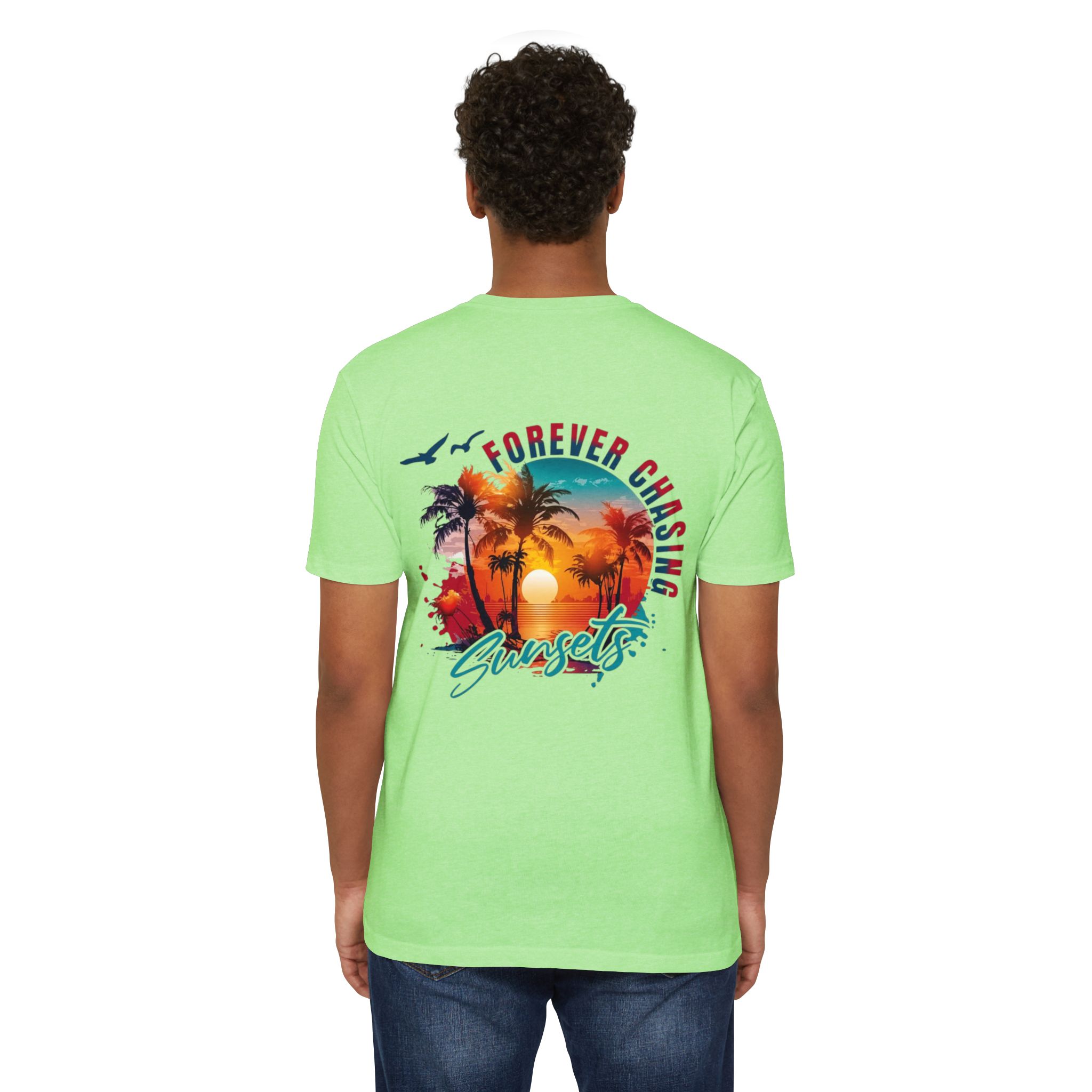 Forever Chasing Sunsets T-shirt | Tropical Palm Sunset Graphic - Görsel 12