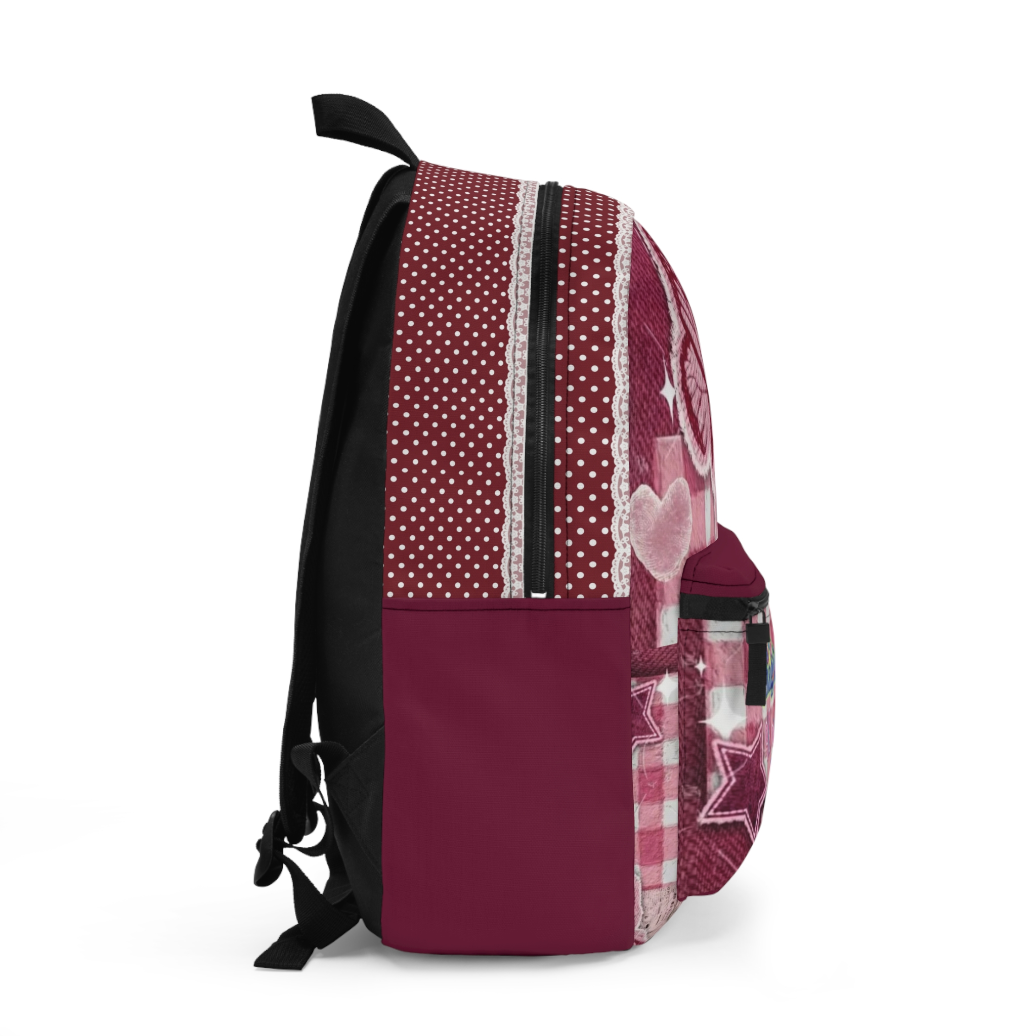 Pink Butterfly Patchwork Backpack | Imagine Name Amelia Kids School Bag - Görsel 5