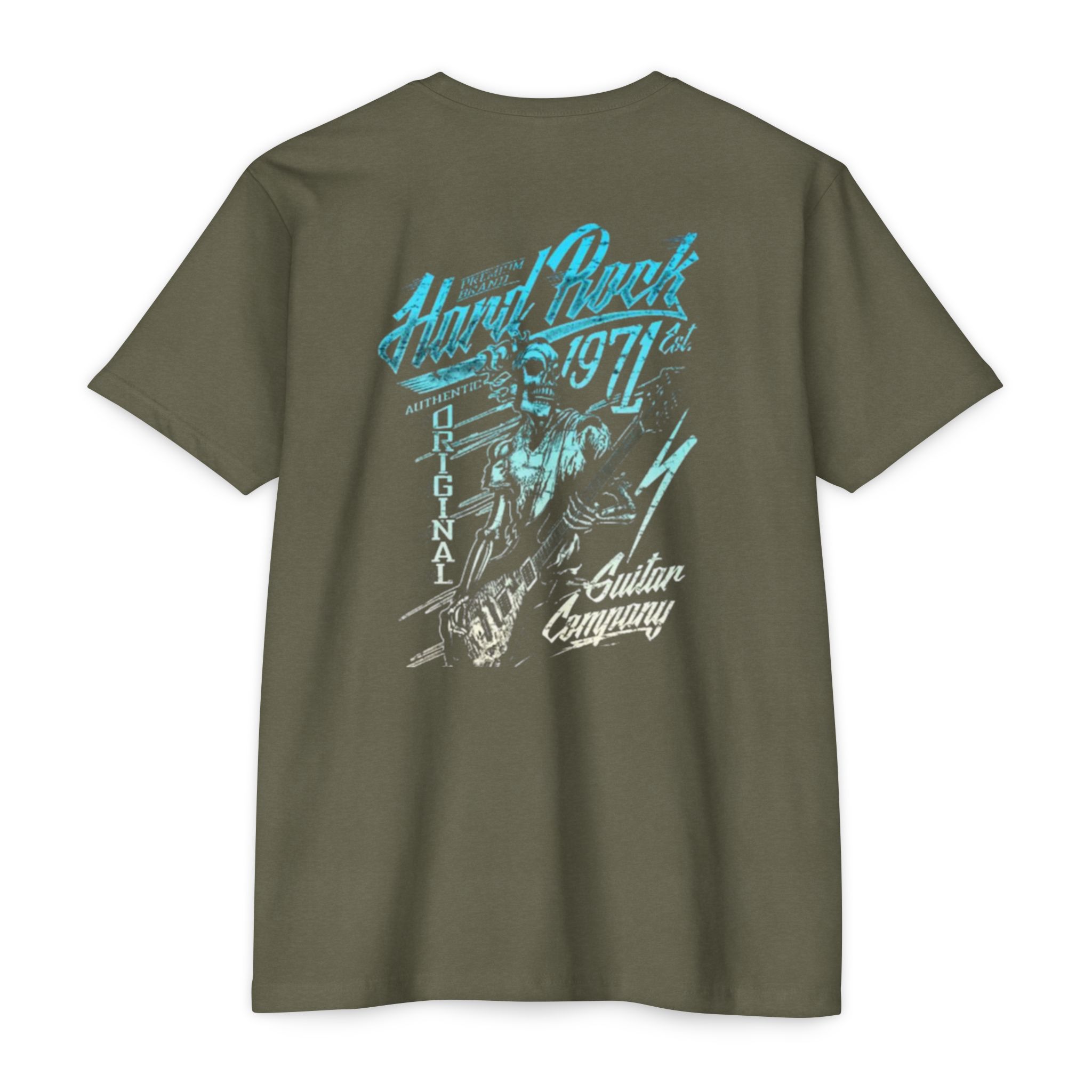 Hard Rock Guitar Skull 1971 T-shirt | Retro Rock Band Tee - Görsel 6
