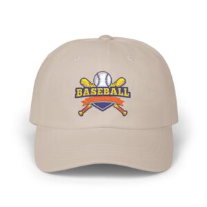 Baseball Crossed Bats Logo Dad Cap | Embroidered Baseball Hat