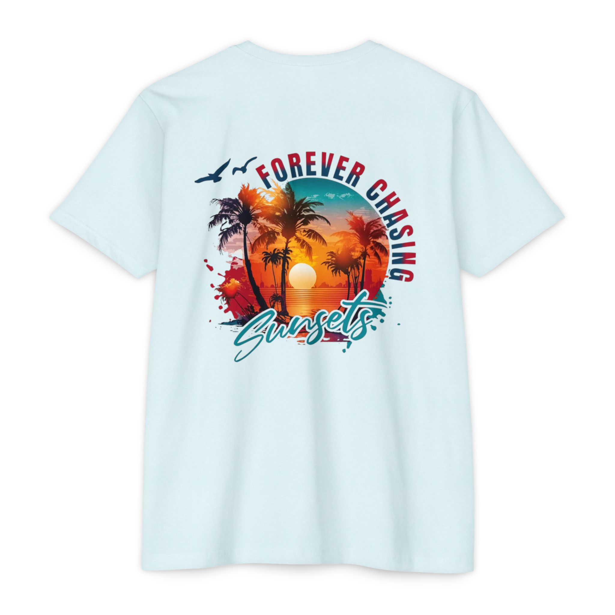 Forever Chasing Sunsets T-shirt | Tropical Palm Sunset Graphic - Görsel 22