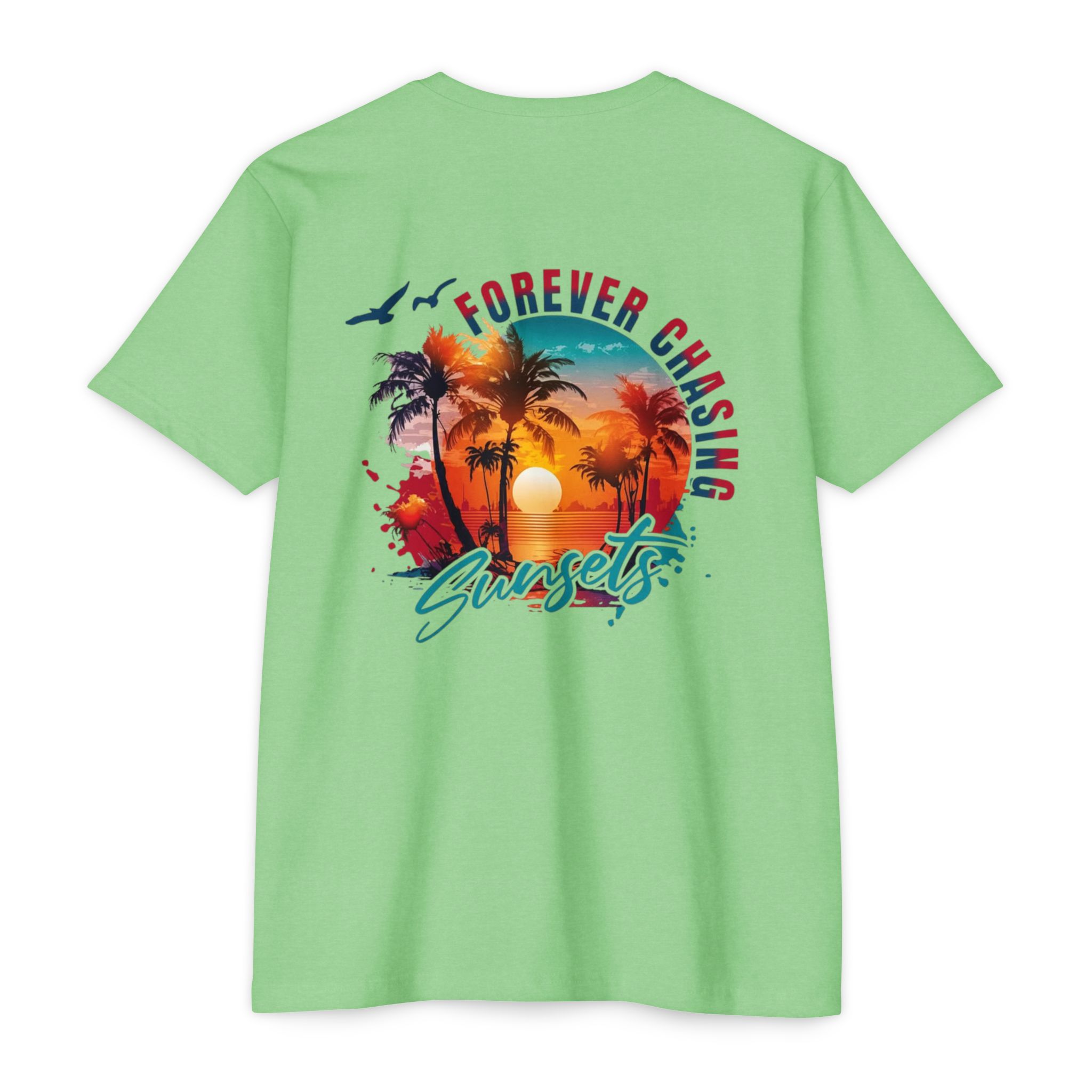 Forever Chasing Sunsets T-shirt | Tropical Palm Sunset Graphic - Görsel 14