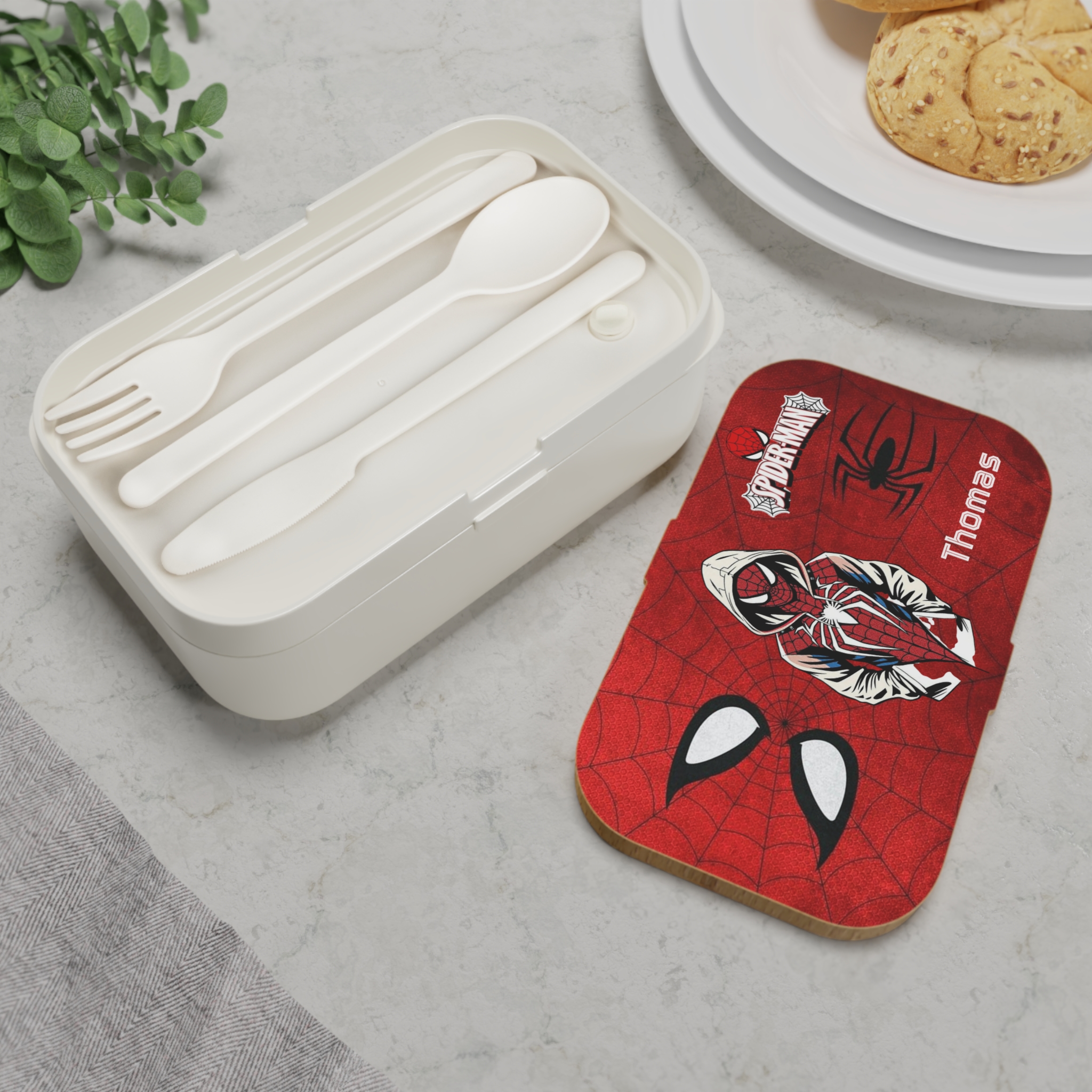 Spider-Man Hoodie Graphic Bento Lunch Box | Personalized Kids Lunchbox - Görsel 4
