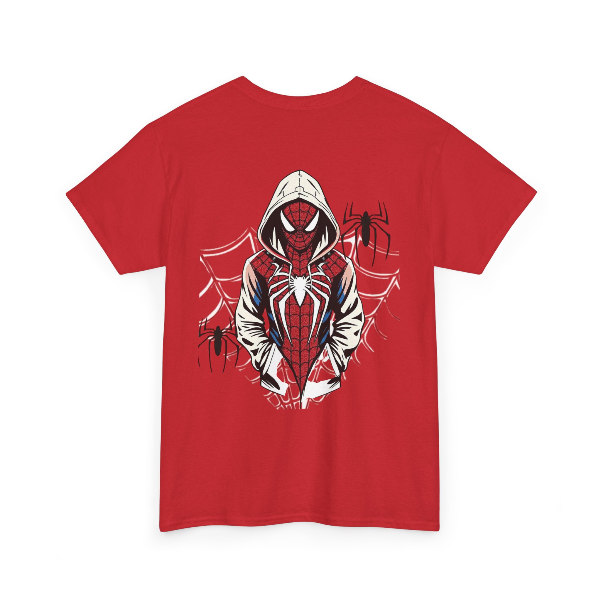Spider Hero Hoodie Graphic Tee | Spider-Man Inspired Spiderweb Back Print - Görsel 2