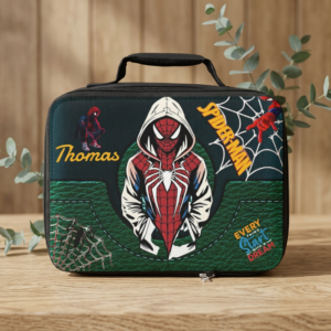 Spider-Man Hooded Hero Lunch Bag | Personalized Name, Web Graphic