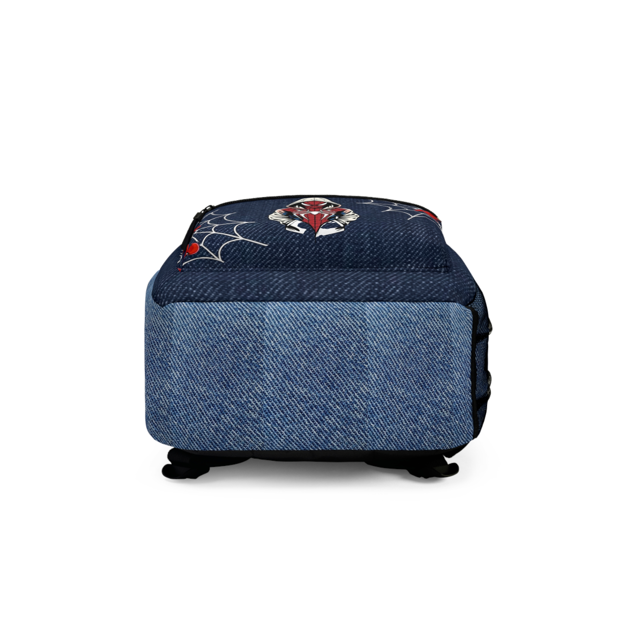 Spider-Man Webs backpack | Personalized name patch, Kids denim superhero bag - Görsel 5
