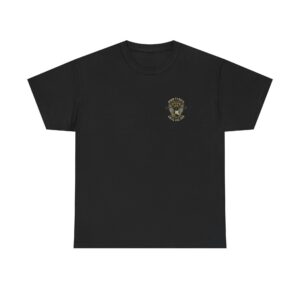 Let's Rock Skeleton Guitar T-Shirt | Flaming Skull Rock Music Tee