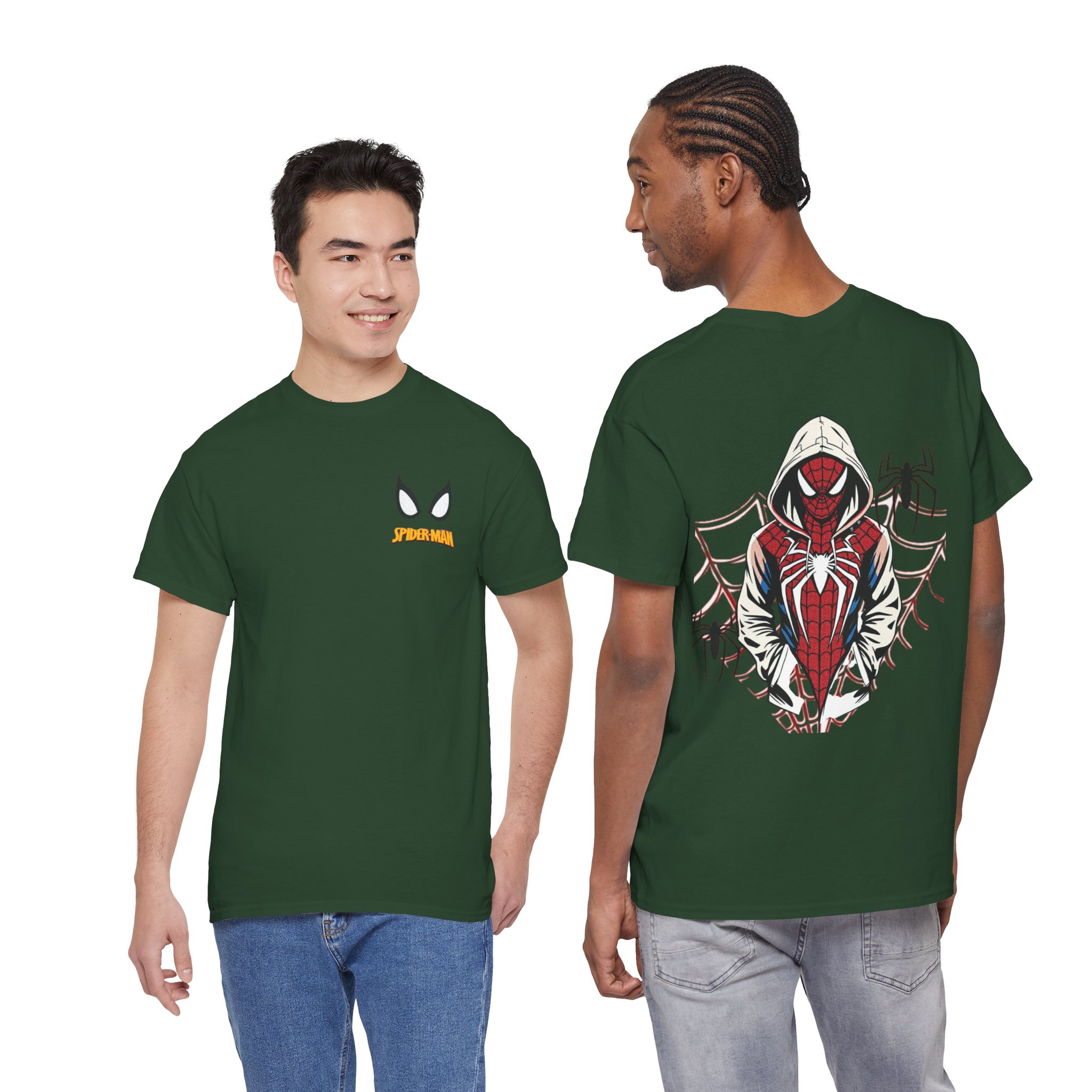 Spider Hero Hoodie Graphic Tee | Spider-Man Inspired Spiderweb Back Print - Görsel 14