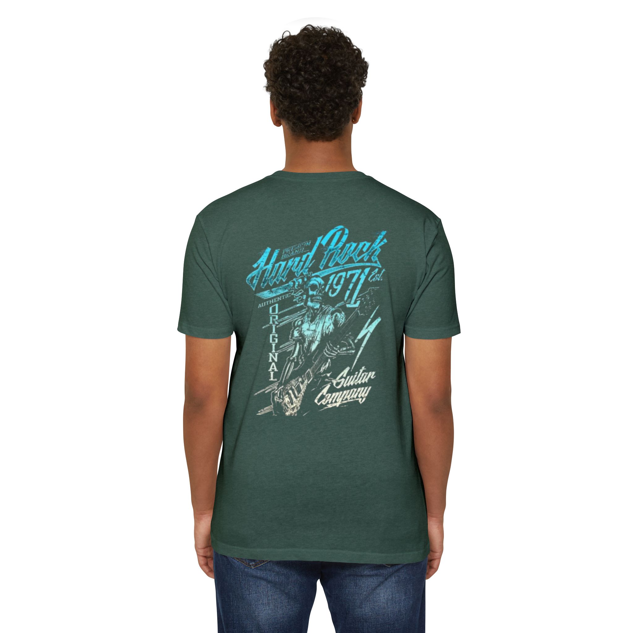 Hard Rock Guitar Skull 1971 T-shirt | Retro Rock Band Tee - Görsel 12
