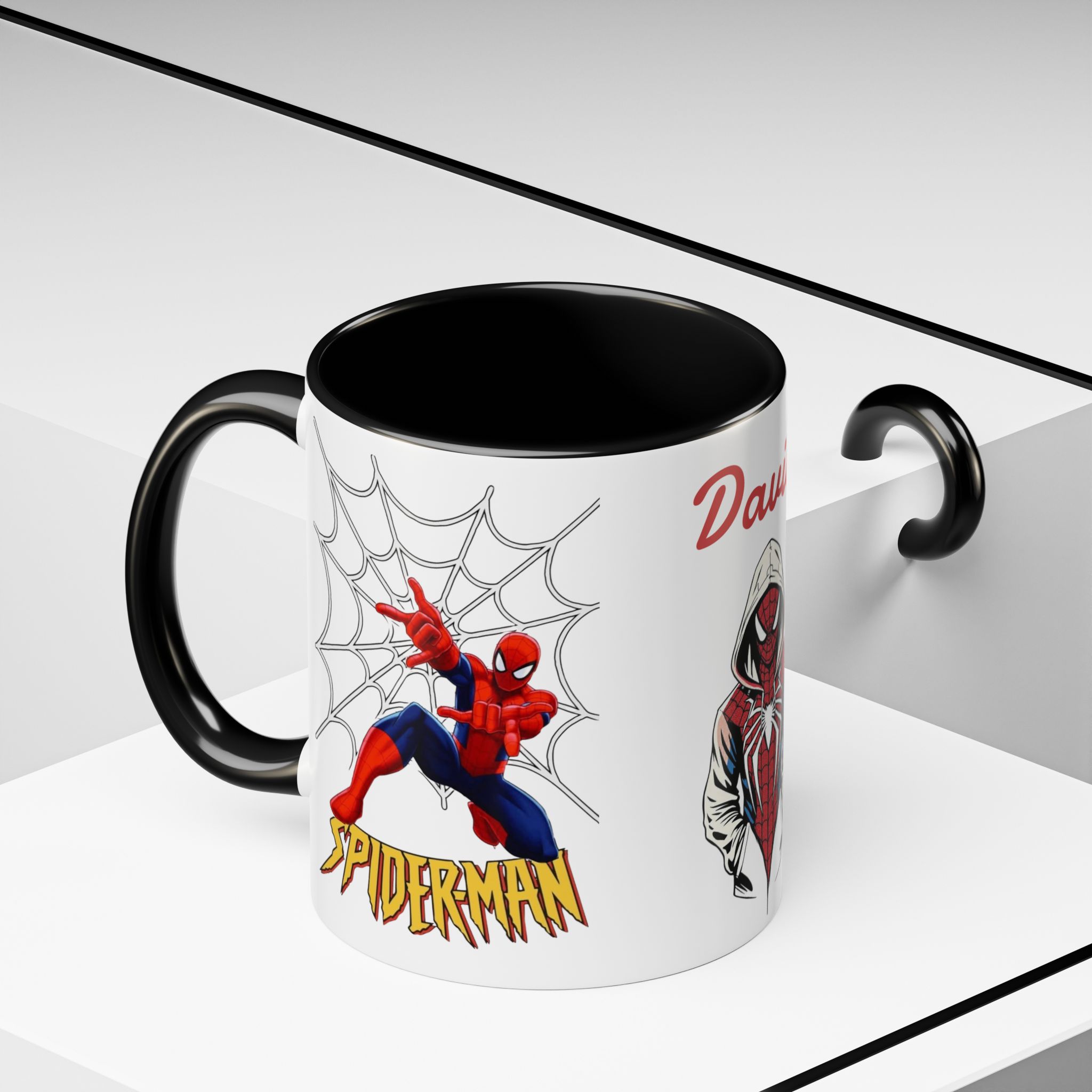 Custom Spider Hero Name Mug, Accent Coffee Mug (11oz, 15oz) | Spider-Man Hoodie Illustration - Görsel 12