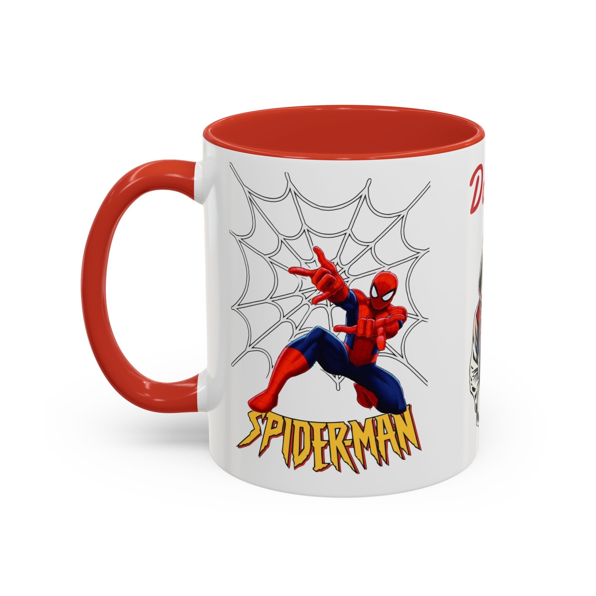 Custom Spider Hero Name Mug, Accent Coffee Mug (11oz, 15oz) | Spider-Man Hoodie Illustration - Görsel 3