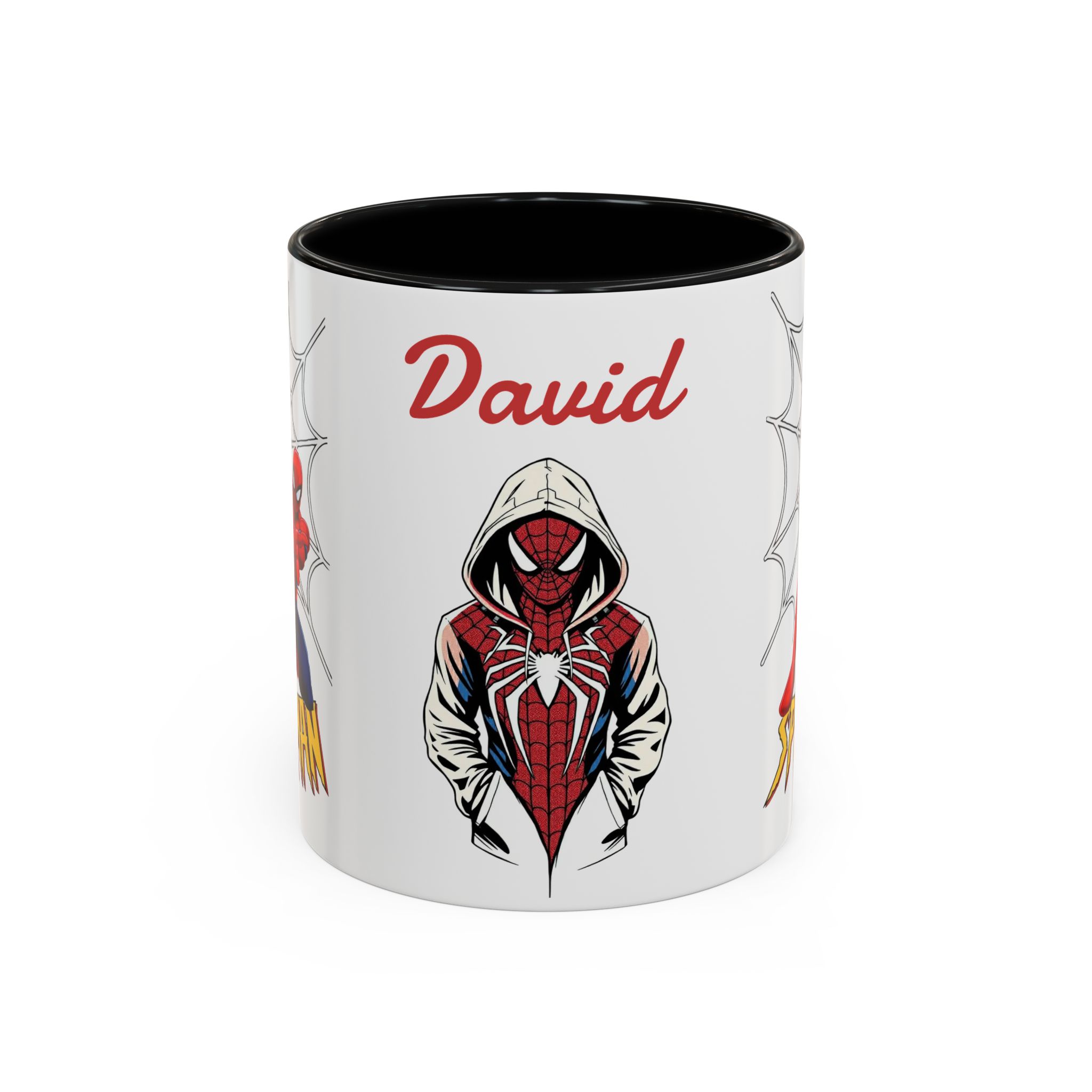 Custom Spider Hero Name Mug, Accent Coffee Mug (11oz, 15oz) | Spider-Man Hoodie Illustration - Görsel 7