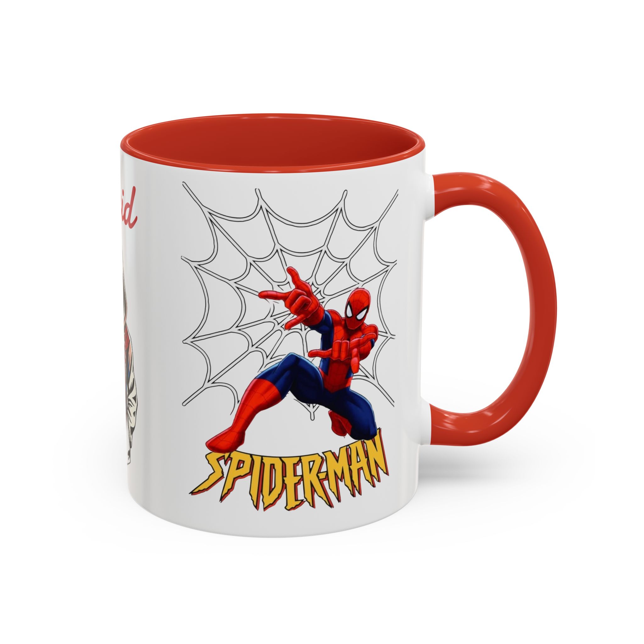 Custom Spider Hero Name Mug, Accent Coffee Mug (11oz, 15oz) | Spider-Man Hoodie Illustration - Görsel 2