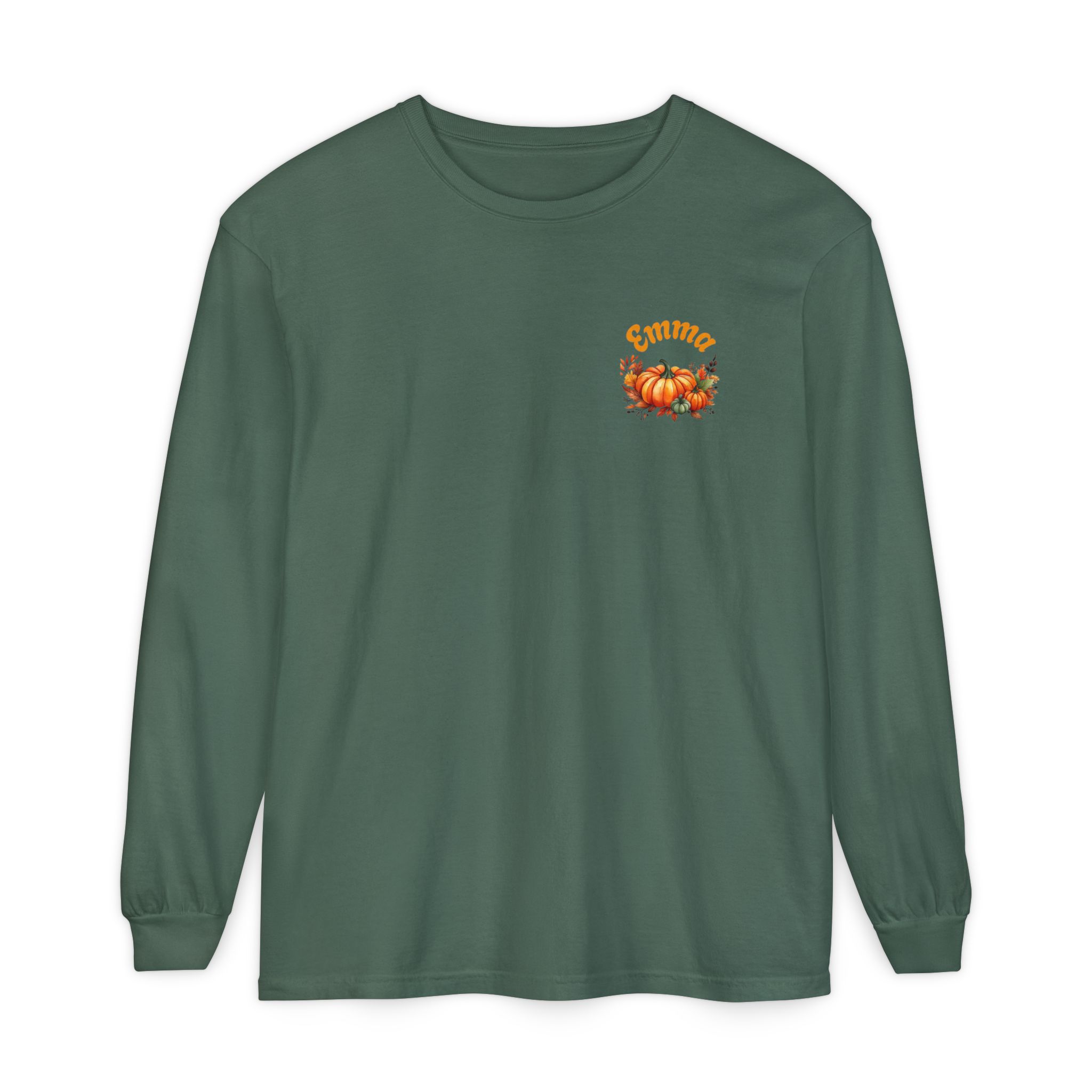Family Happy Thanksgiving Long Sleeve T-Shirt | Personalized Name Option - Görsel 5