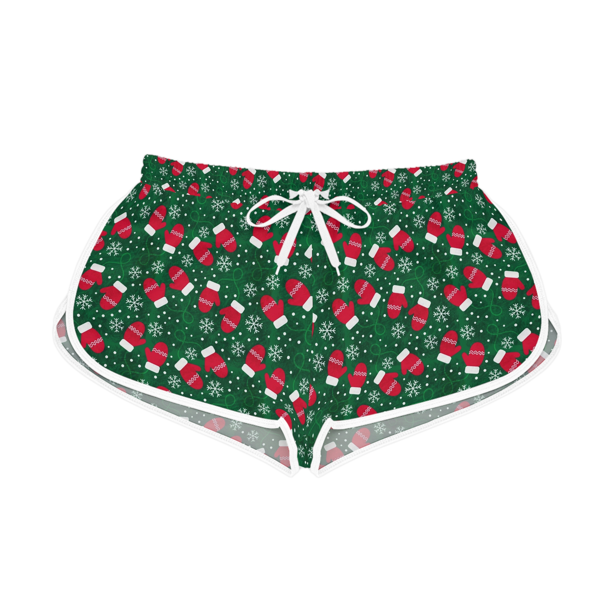 Christmas Mittens Pattern Shorts | Women's Relaxed Shorts