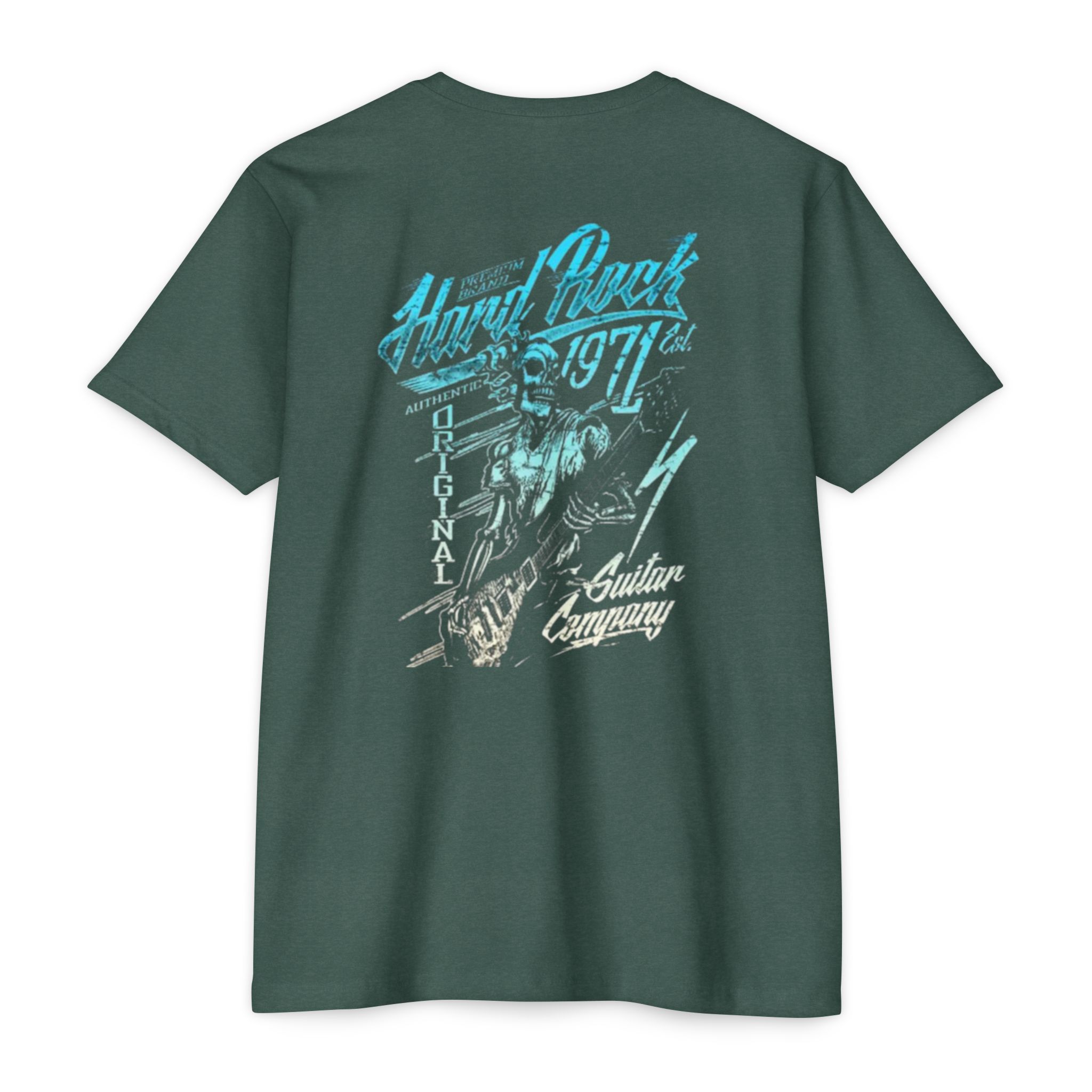 Hard Rock Guitar Skull 1971 T-shirt | Retro Rock Band Tee - Görsel 8