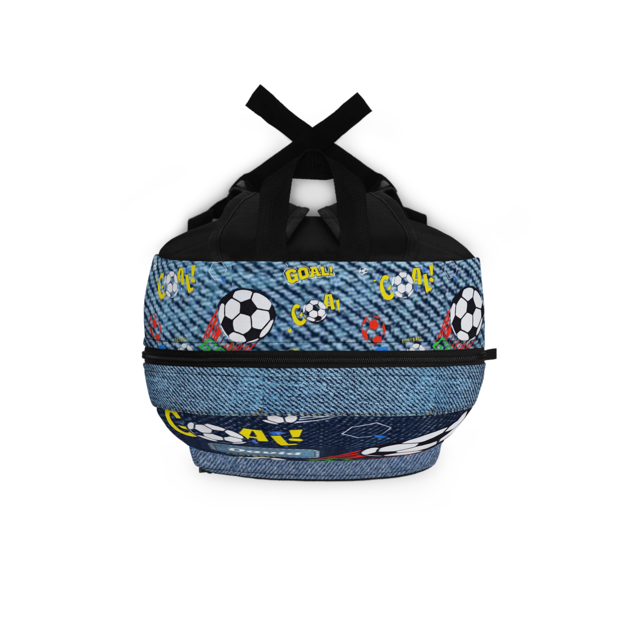 Personalized Name Patch,Back To School,New School Days Backpack | Soccer Pattern - Görsel 4