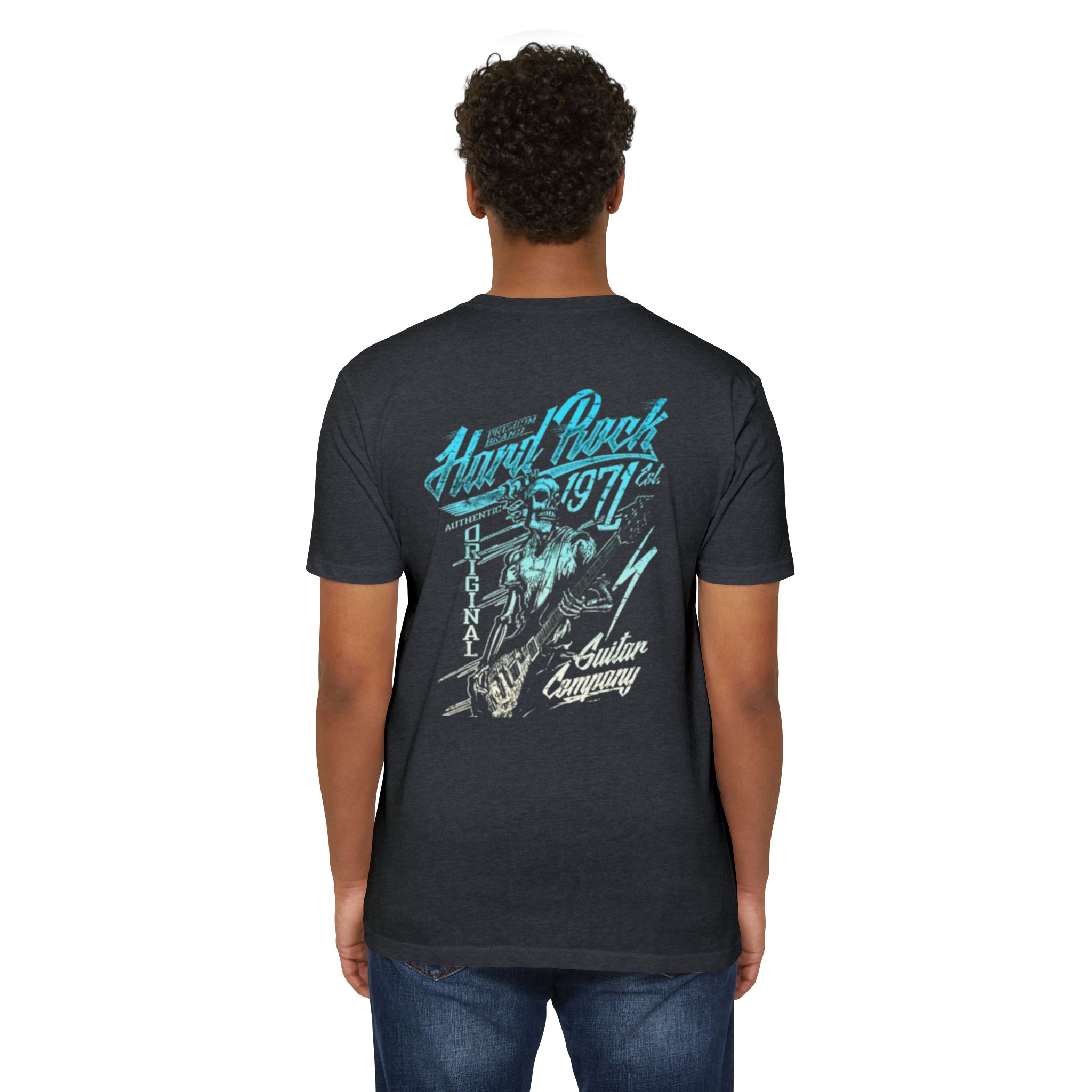 Hard Rock Guitar Skull 1971 T-shirt | Retro Rock Band Tee - Görsel 12