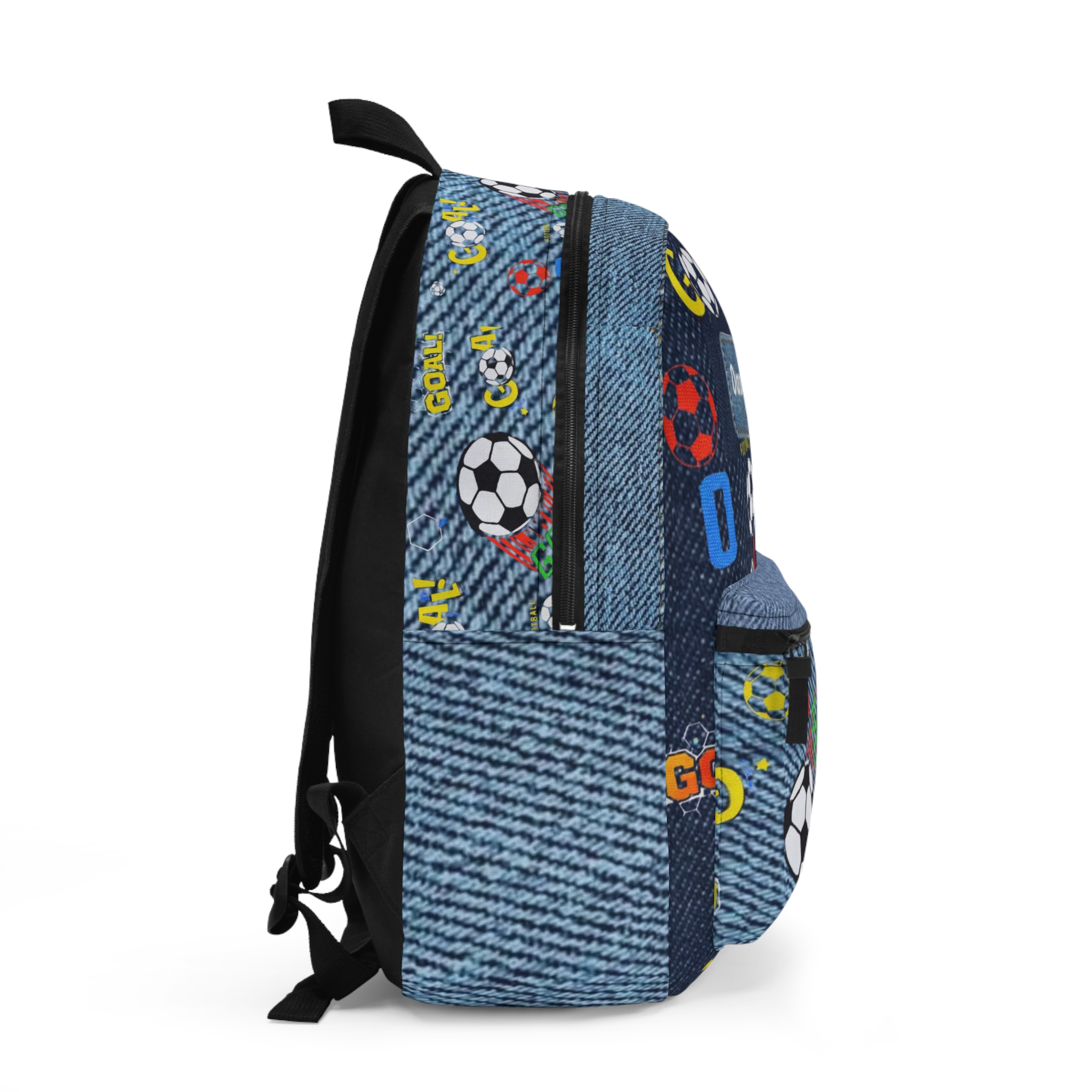 Personalized Name Patch,Back To School,New School Days Backpack | Soccer Pattern - Görsel 2