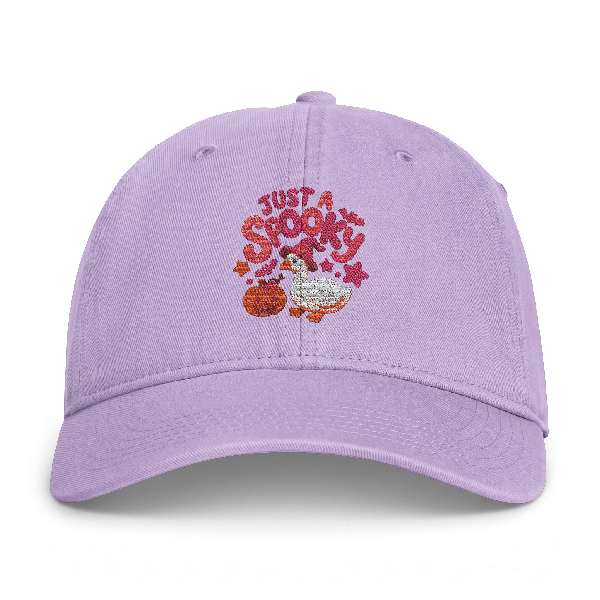 Cute embroidered hat for Thanksgiving , Cozy Kitty Floral Cap with pumpkin and goose design. - Görsel 13