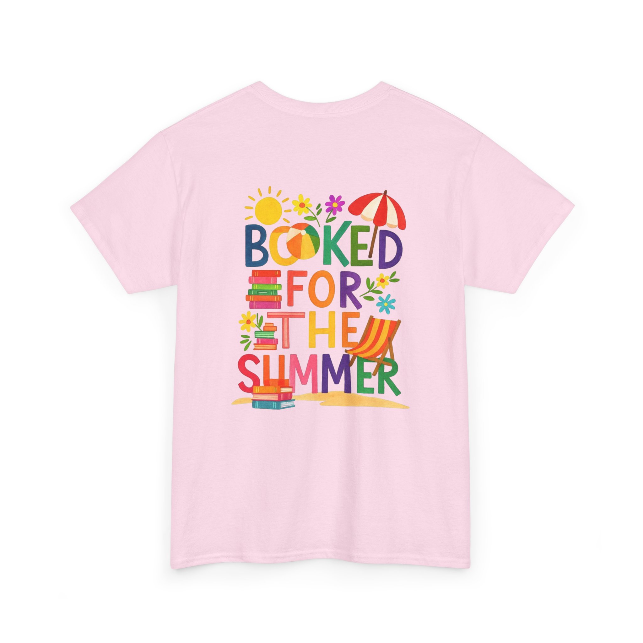 Booked for the Summer Tee | Reading Beach Book Stack Tee - Görsel 14