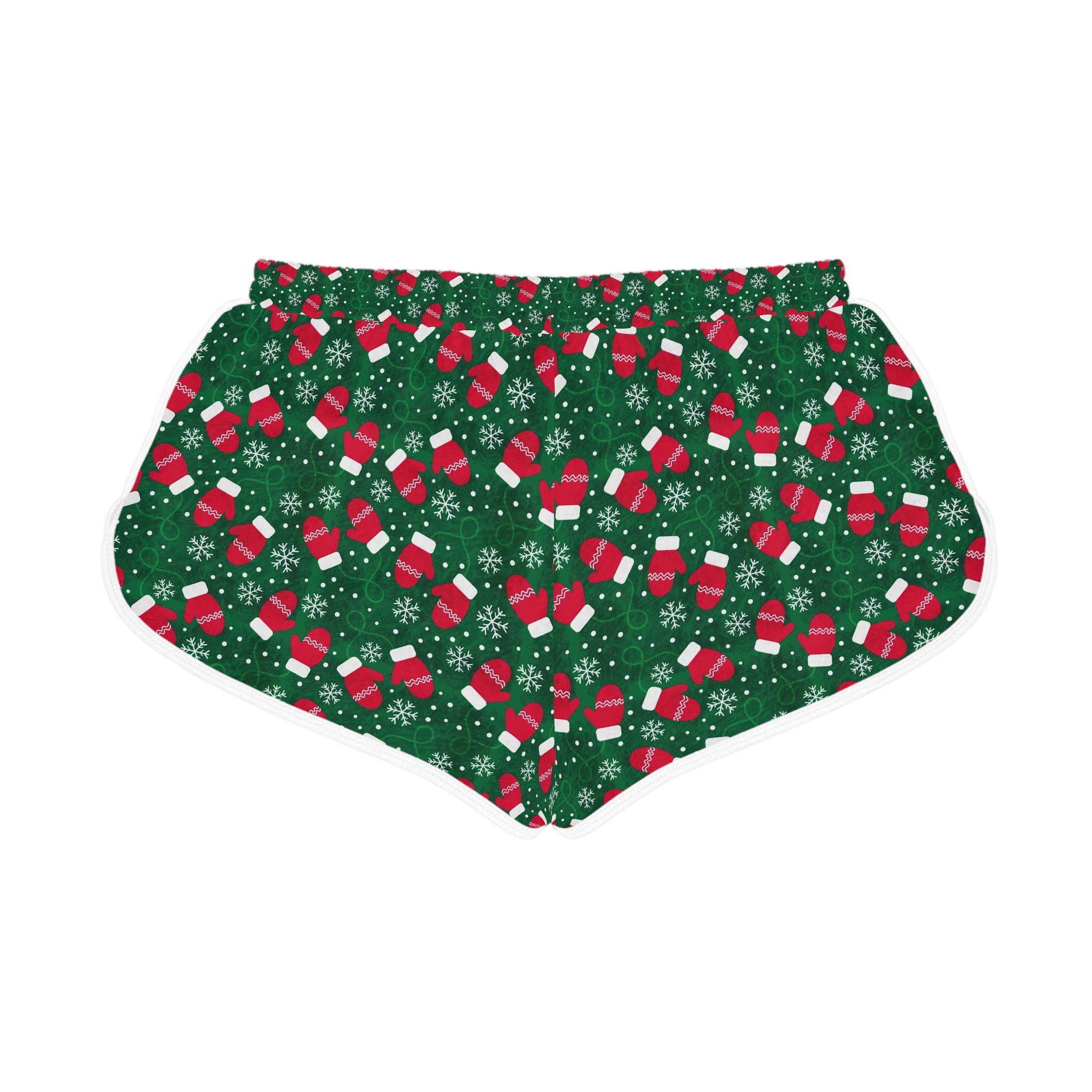 Christmas Mittens Pattern Shorts | Women's Relaxed Shorts - Görsel 2