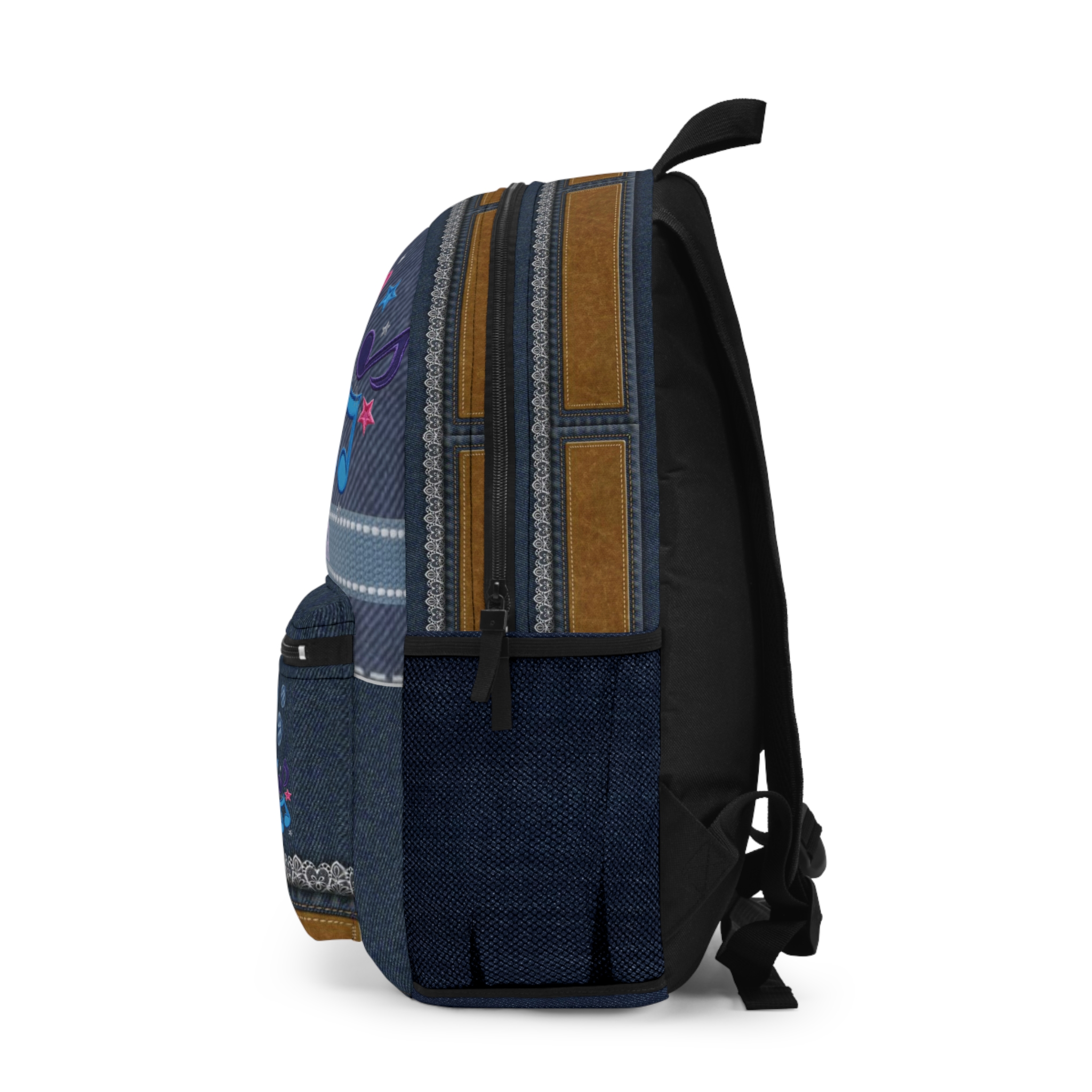 Personalized Dance Denim Backpack | Kids Name Embroidered Style - Görsel 8