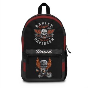 Personalized Vintage Motorcycle Backpack | Skull Riders Graphic
