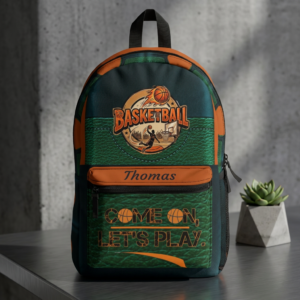 Basketball Backpack - 'Come On, Let's Play' Personalized Sports School Bag