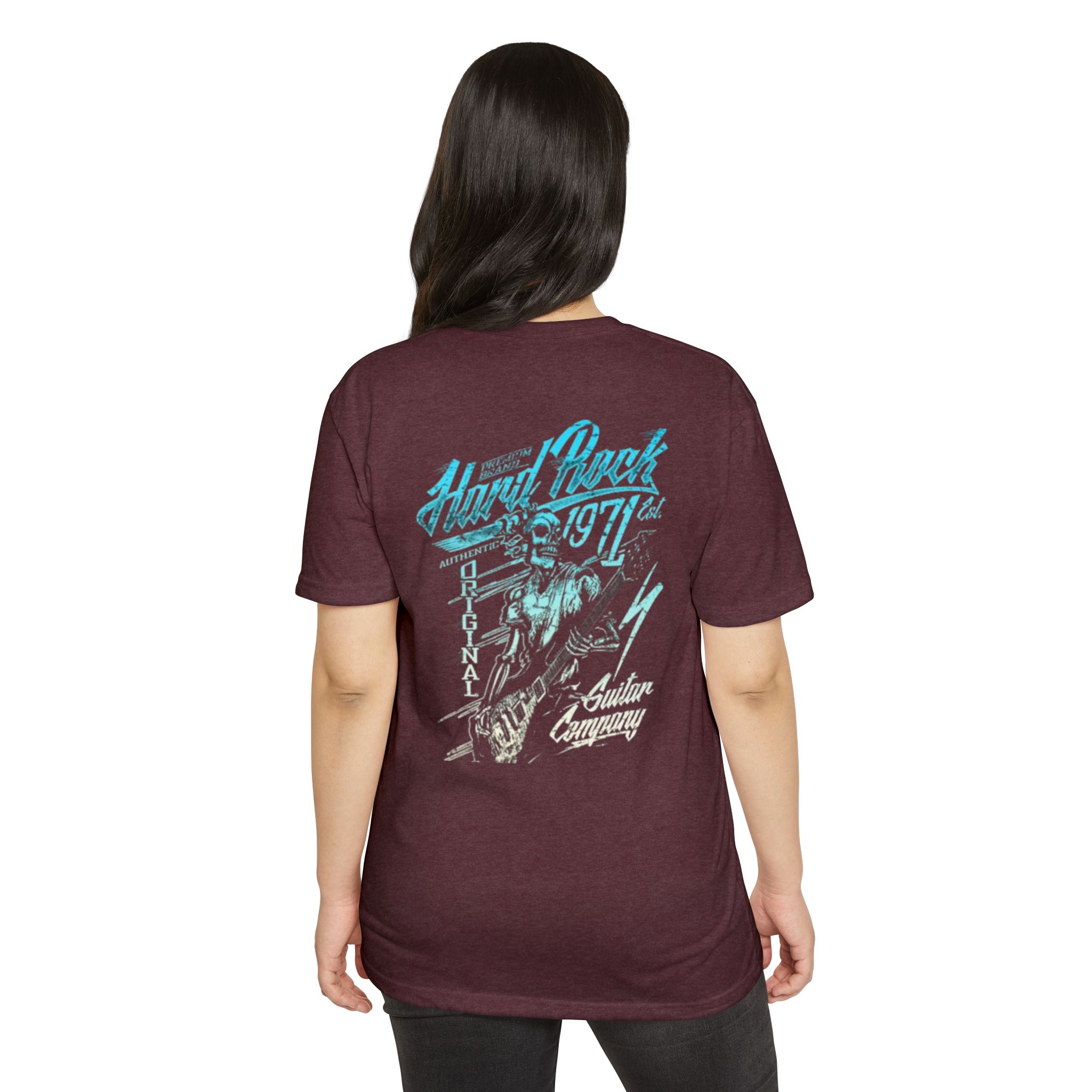 Hard Rock Guitar Skull 1971 T-shirt | Retro Rock Band Tee - Görsel 18