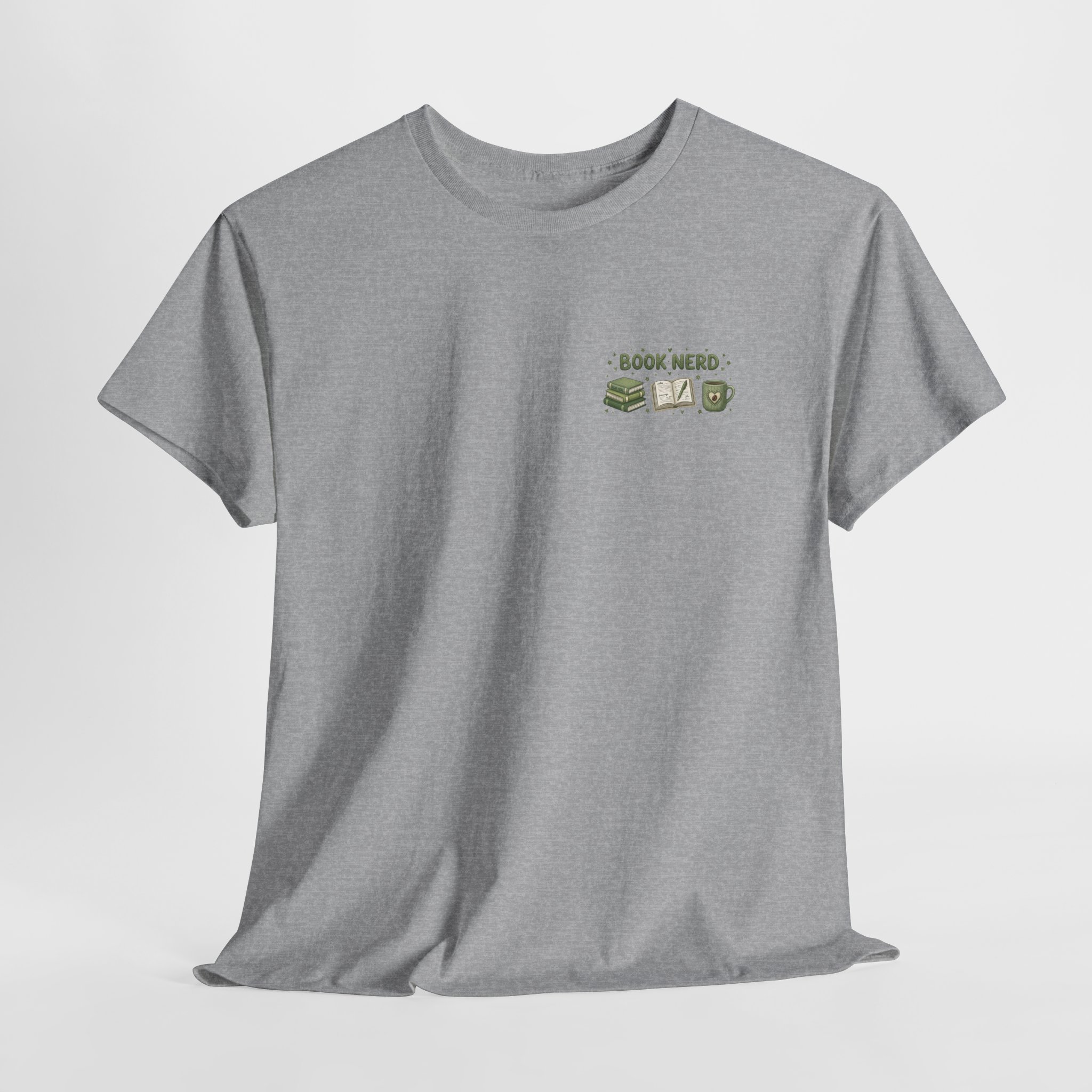 Bookish Rainy Day & Coffee Tee | 'Book Nerd' reading design - Görsel 18
