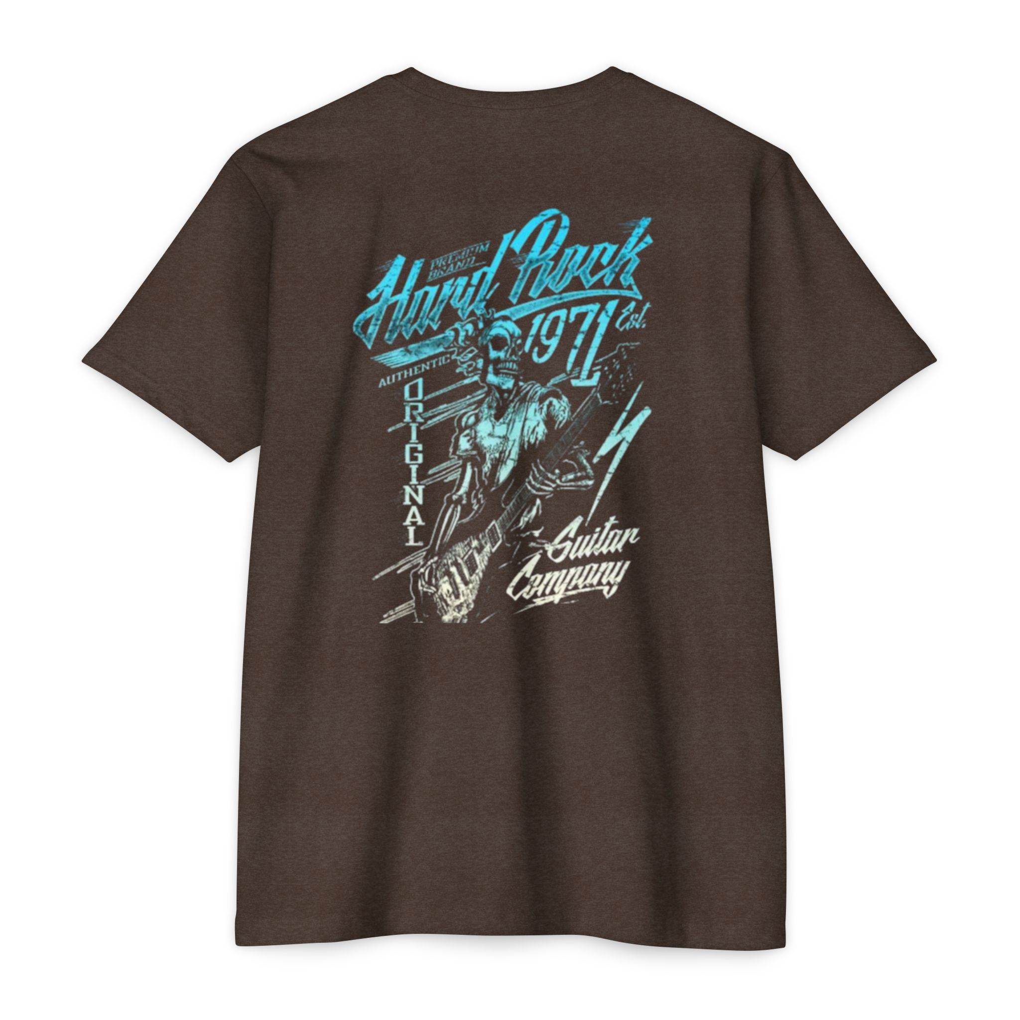 Hard Rock Guitar Skull 1971 T-shirt | Retro Rock Band Tee - Görsel 2